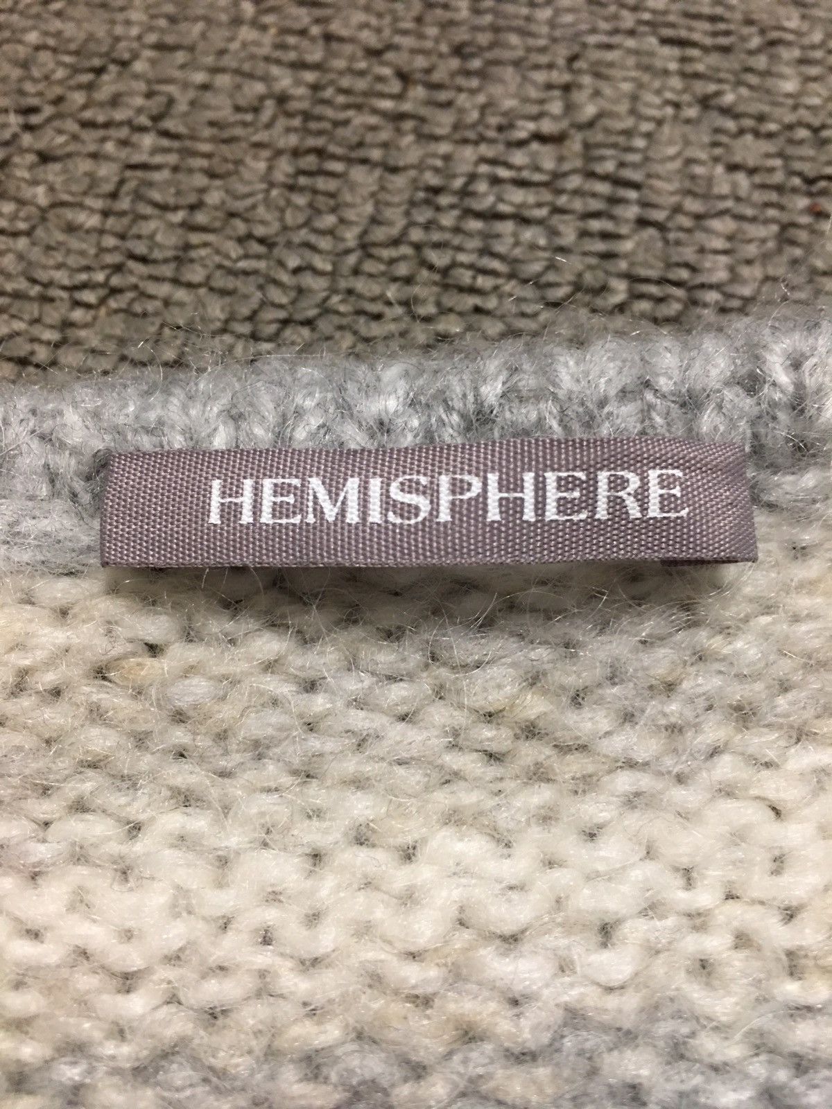 Other HEMISPHERE Grey Stripped Wool Angora Poncho Sweater Size S Size S / US 4 / IT 40 - 7 Thumbnail