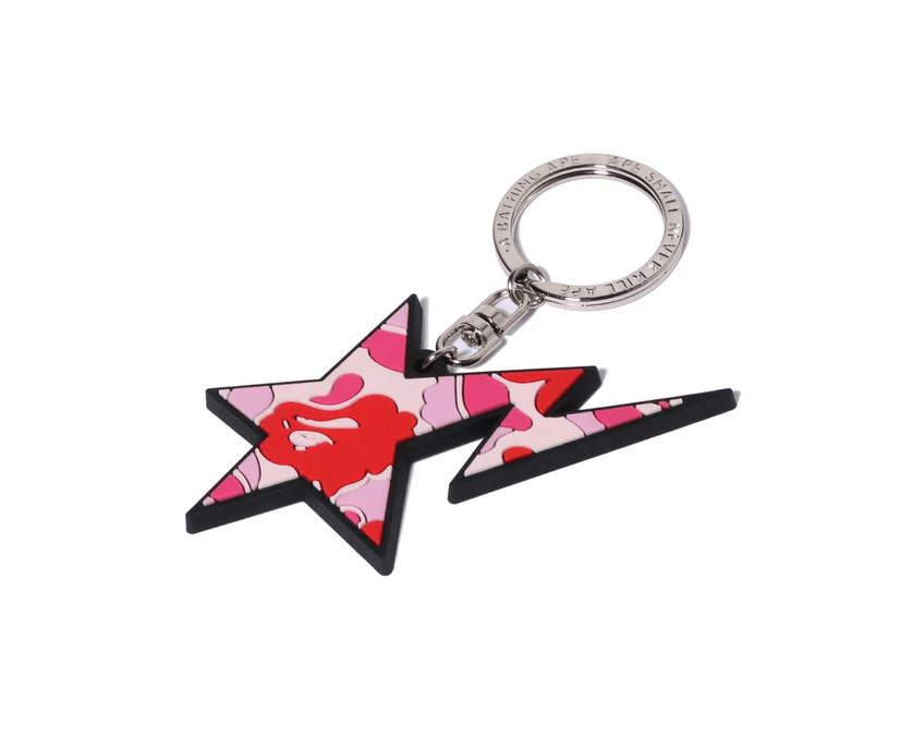 Bape Bape Pink Bapesta ABC CAMO STA RUBBER KEYCHAIN Size ONE SIZE - 1 Thumbnail