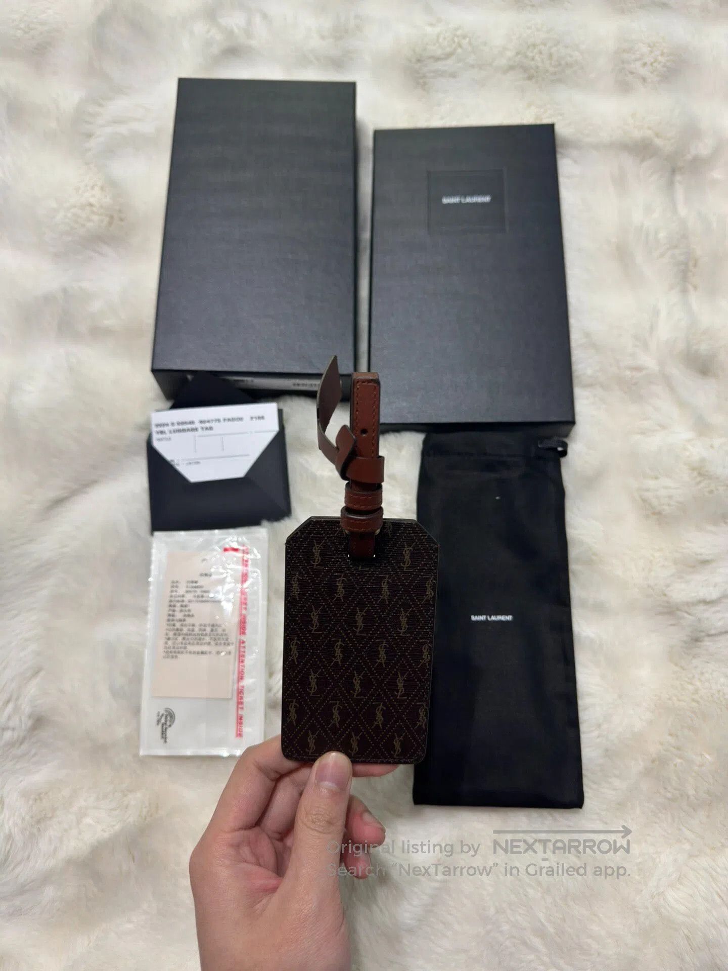 Saint Laurent Paris Saint Laurent Paris Vintage embroidered luggage tag| Size ONE SIZE - 1 Thumbnail