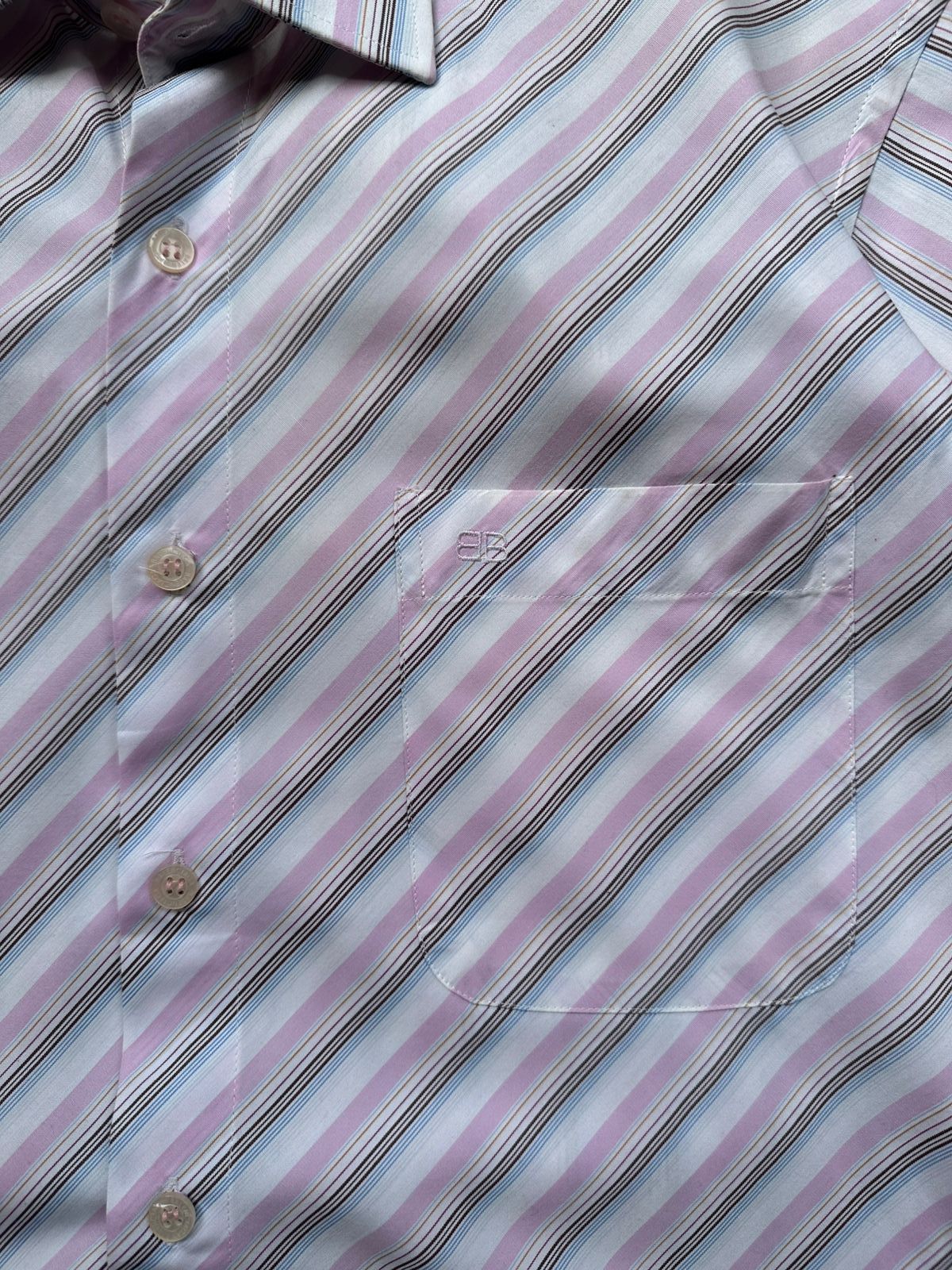 Balenciaga vintage balenciaga diagonal stripe short sleeve shirt Size US M / EU 48-50 / 2 - 3 Thumbnail
