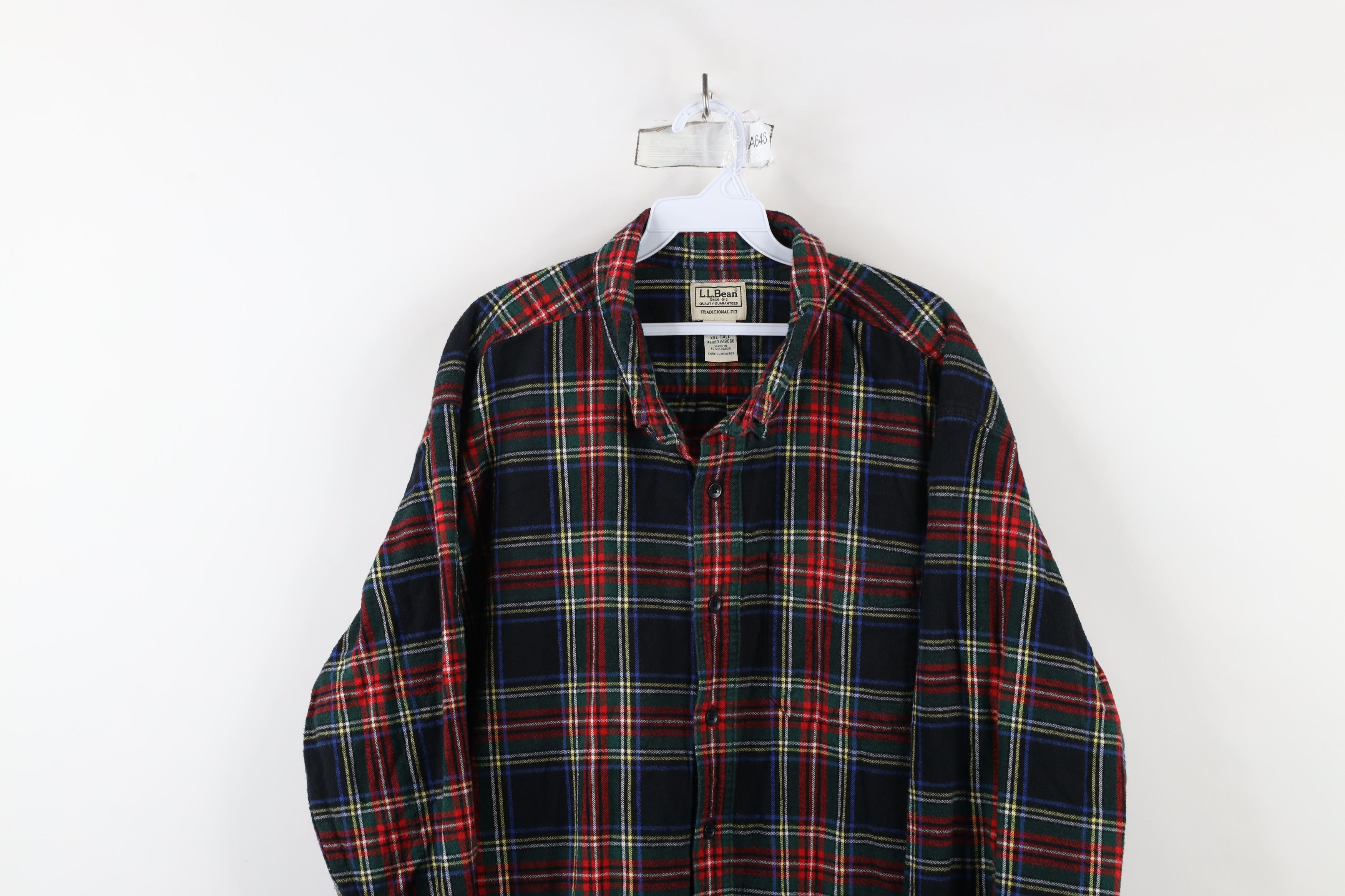 L.L. Bean × Vintage Vintage LL Bean Collared Button Down Shirt Plaid Cotton Size US XXL / EU 58 / 5 - 2 Thumbnail