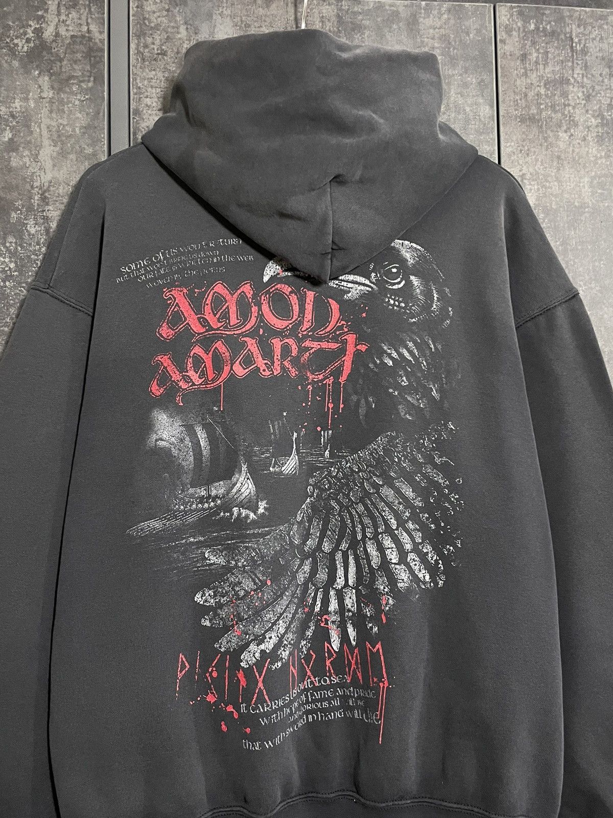 Band Tees Crazy Vintage Amon Amarth Faded Hoodie Darkthrone Deftones Size US XL / EU 56 / 4 - 4 Thumbnail