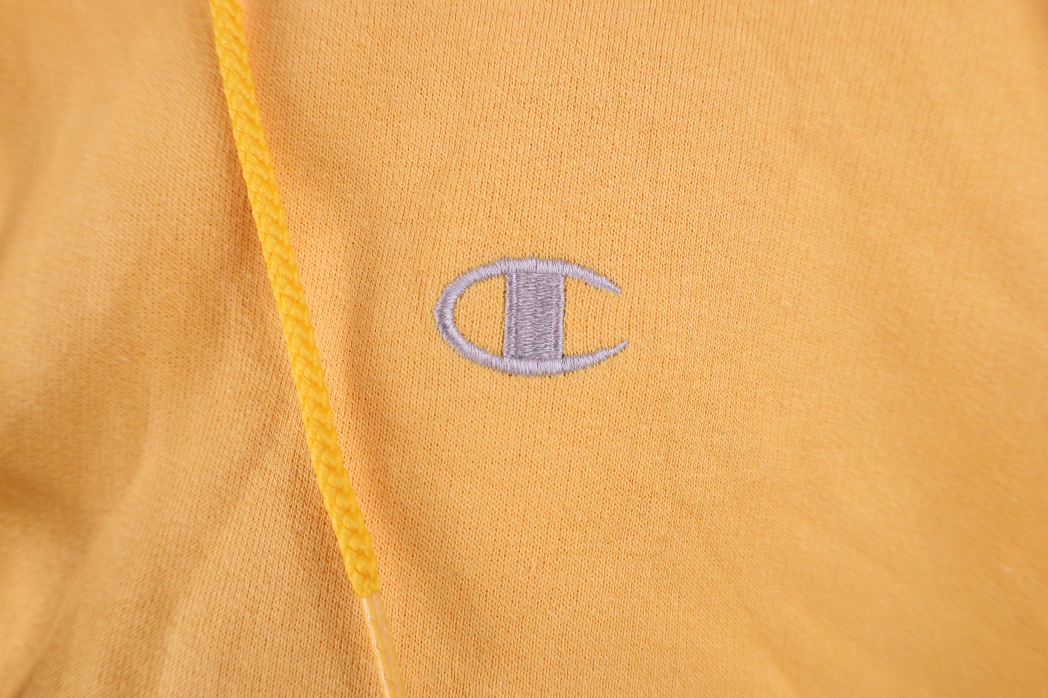 Champion Vintage 90s Champion Overdye Hoodie Sweatshirt Yellow Size US L / EU 52-54 / 3 - 7 Thumbnail