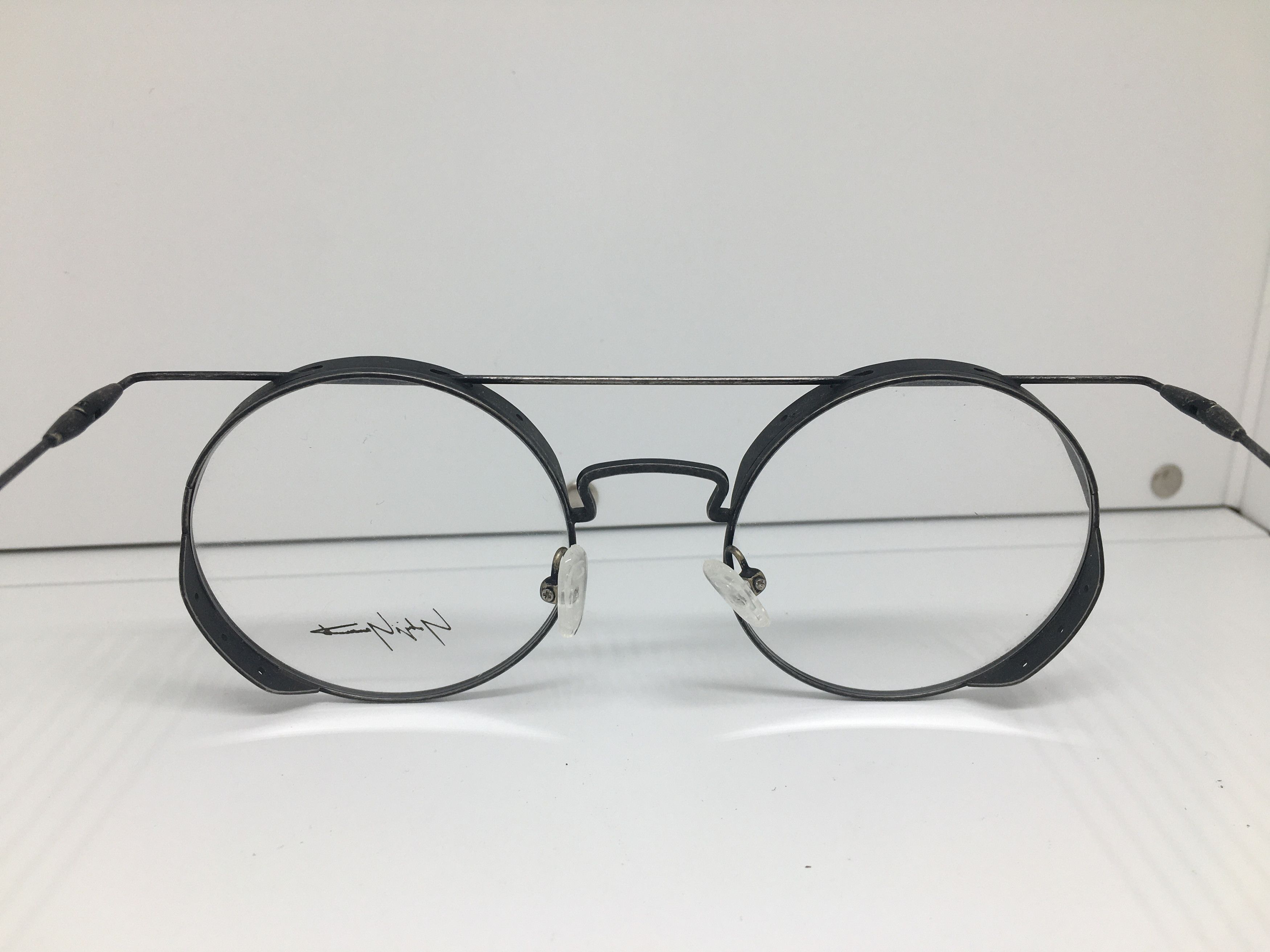 Yohji Yamamoto Yohji Yamamoto YY7019 Antique Silver Round Eyeglasses Frame Size ONE SIZE - 5 Thumbnail
