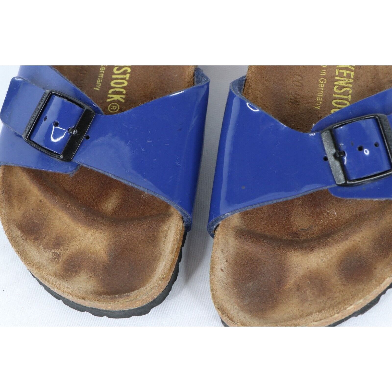 Birkenstock × Vintage Vintage Birkenstock Distressed Patent Leather Buckle Sandals Size US 9 / IT 39 - 3 Thumbnail