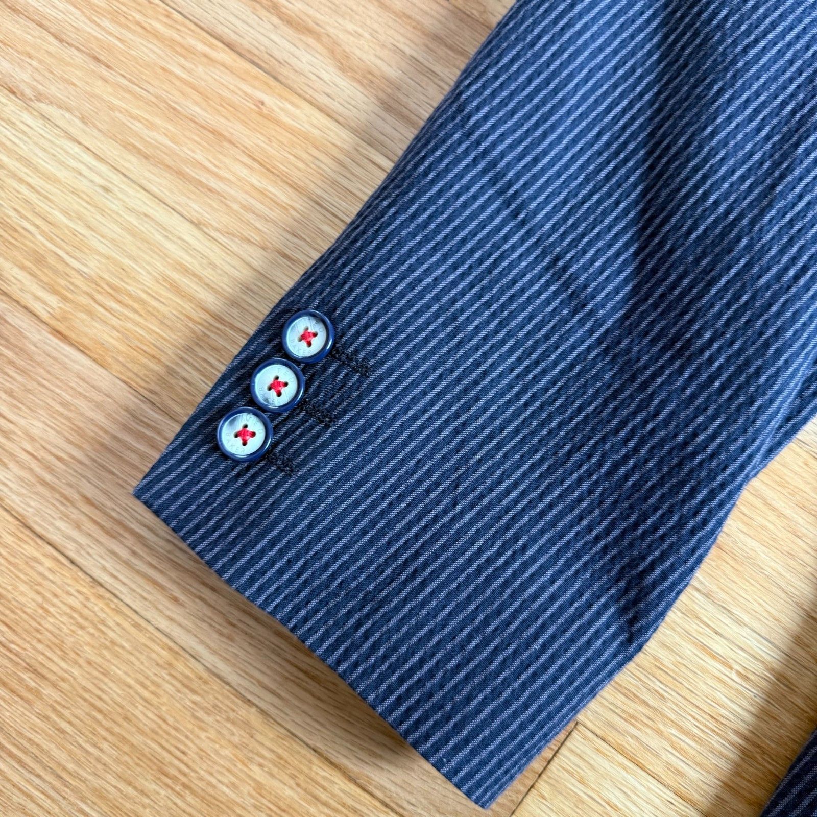 Ted Baker Ted Baker London Men's Blue Textured Blazer Size US S / EU 44-46 / 1 - 10 Thumbnail