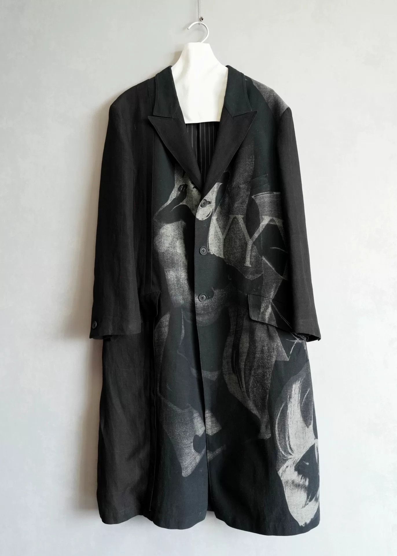 Yohji Yamamoto Yohji Yamamoto Linen Pattern Coat 23SS Size US M / EU 48-50 / 2 - 1 Thumbnail