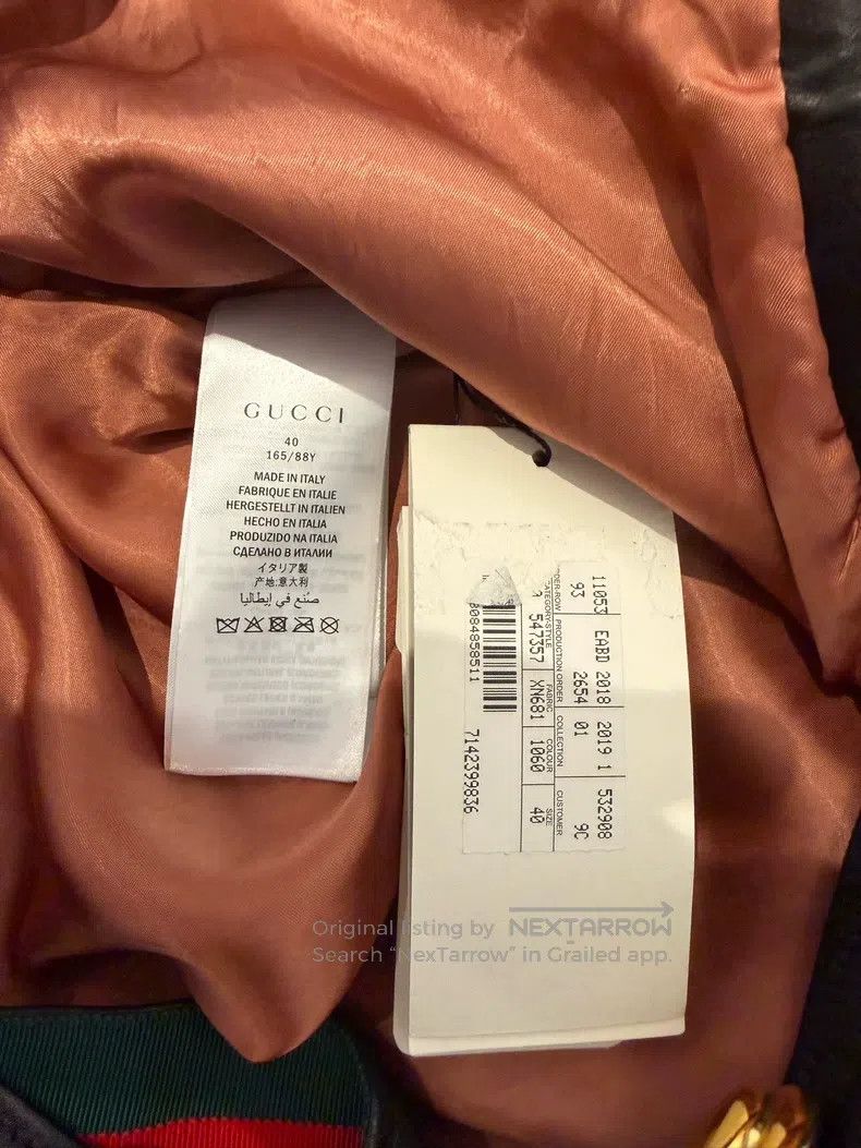 Gucci Gucci Leather clothing red and green classic webbing Size S / US 4 / IT 40 - 5 Thumbnail