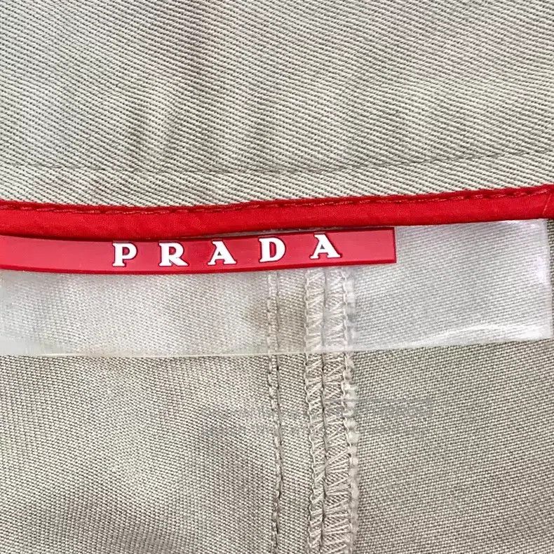 Prada Prada Khaki logo letter embroidery cotton casual trousers Size US 32 / EU 48 - 8 Thumbnail