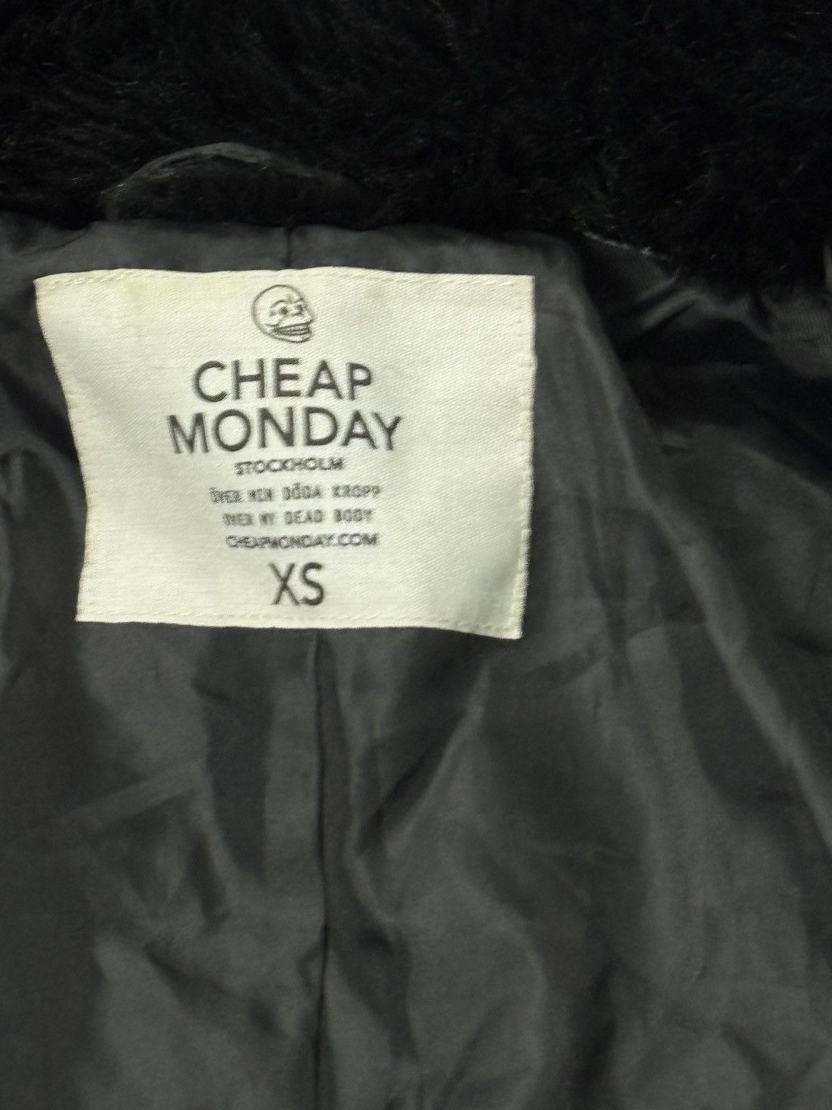 Cheap Monday × Vintage Cheap Monday Faux fur cropped jacket Size XS / US 0-2 / IT 36-38 - 5 Thumbnail