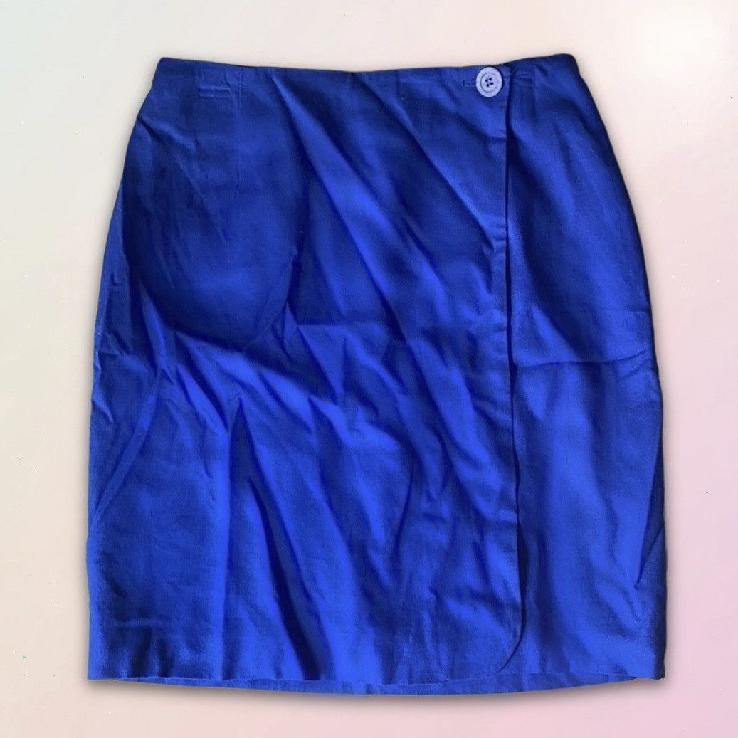 Preston & York × Vintage Preston & York, VTG, Royal Blue, Wrap Skirt Size 30" / US 8 / IT 44 - 1 Thumbnail