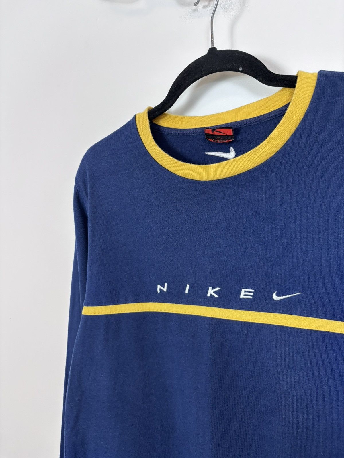 Nike Vintage 90s Nike Y2K Embroidered Swoosh Logo Long Sleeve Tee Size US S / EU 44-46 / 1 - 4 Thumbnail