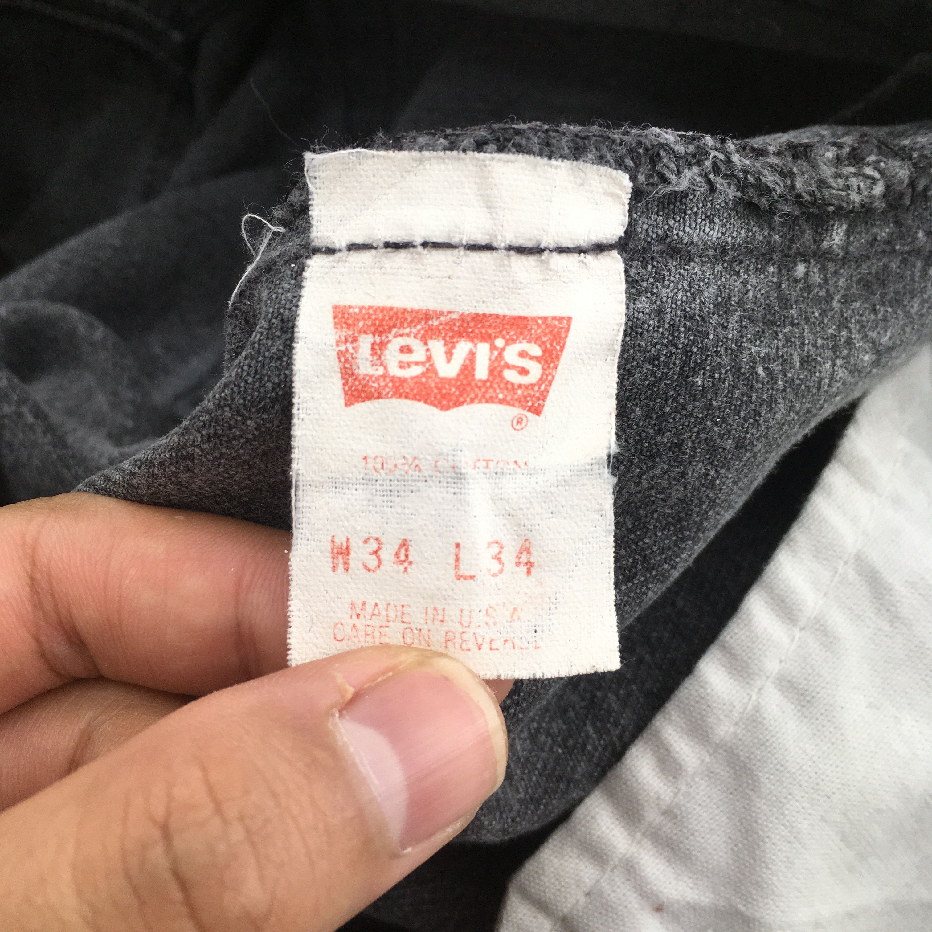 Levi's Size 29x28.5 Vintage 90s Levi's 501 Black Jeans S1051 Size US 29 - 13 Thumbnail