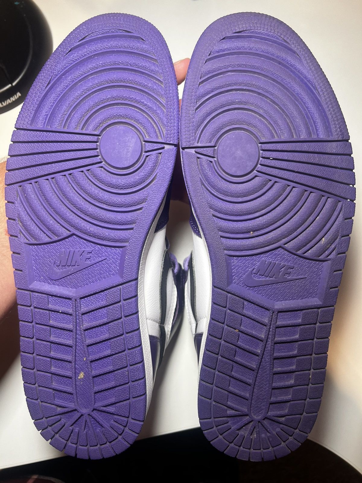 Jordan Brand Jordan 1 High Court Purple White Size US 12 / EU 45 - 6 Thumbnail