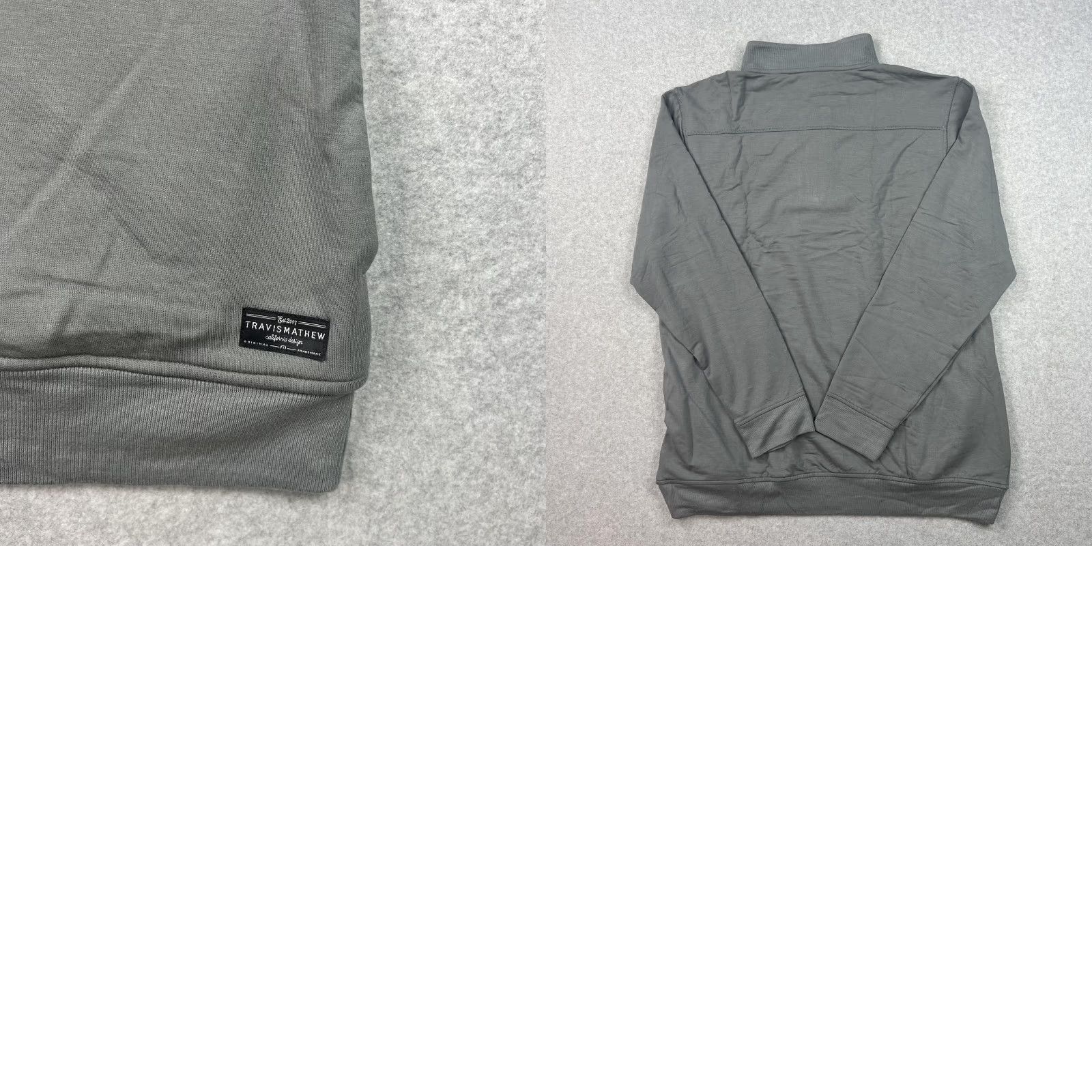TravisMathew TravisMathew Pullover Mens XL Gray Quarter Zip Logo Embroidered Golf Sweatshirt Business Casual Size US XL / EU 56 / 4 - 9 Thumbnail