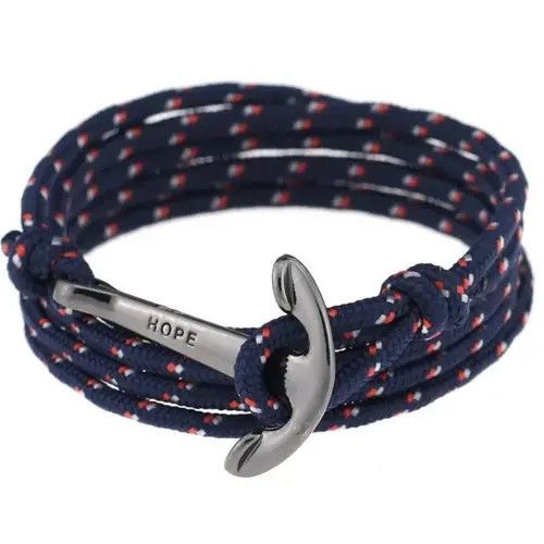 Jewelry Anchor Multilayer Leather Bracelet Size ONE SIZE - 2 Thumbnail