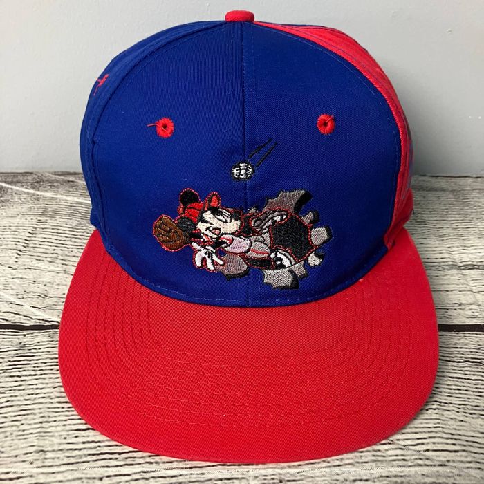 Vintage Vintage 1990s Mickey Mouse Catch the Fever Snapback Hat Grailed