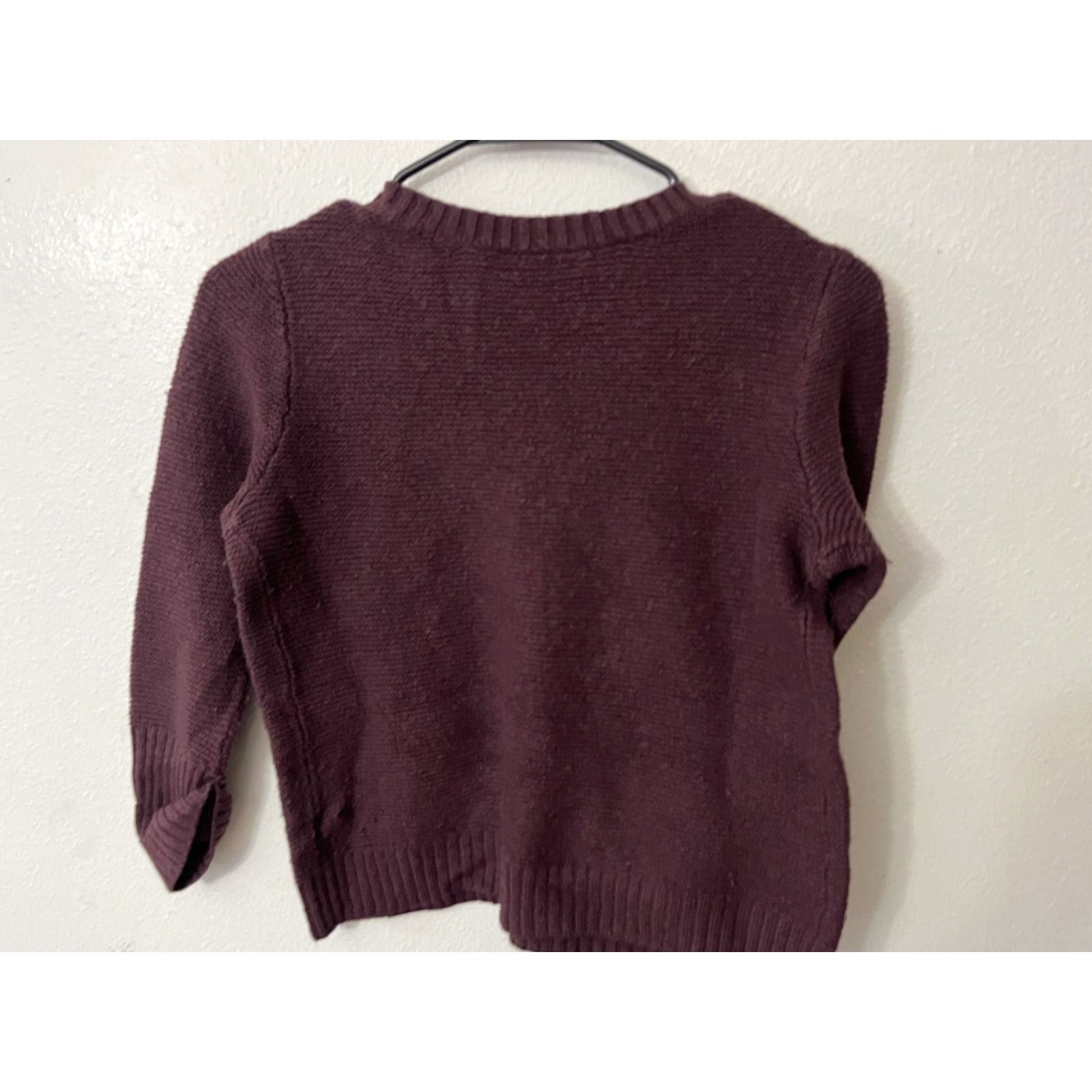 Gap VINTAGE Gap Women's Sweater Pullover Knit Acrylic 3/4 Sleeve Burgundy Size Small Women's Size S / US 4 / IT 40 - 3 Thumbnail