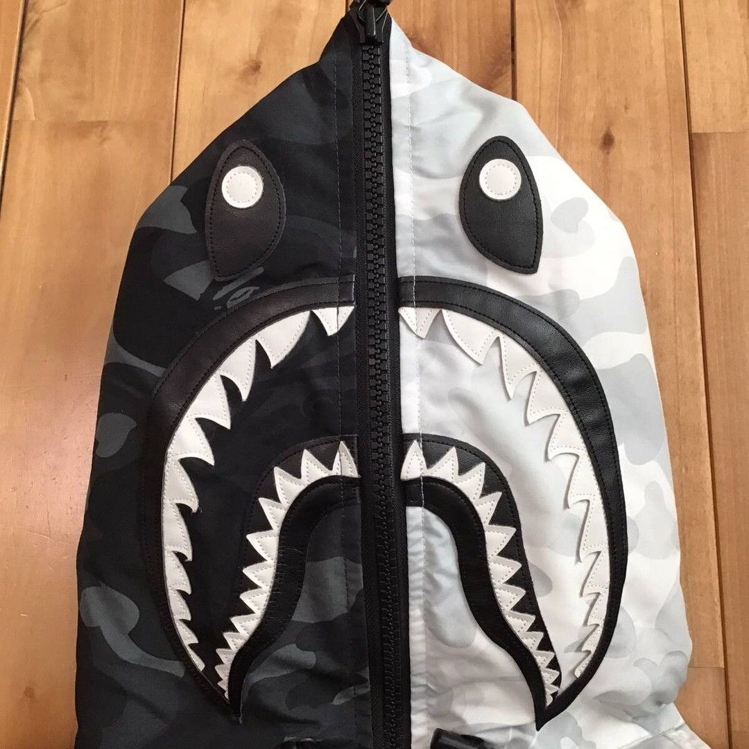 Bape × Neighborhood Neighborhood BAPE camo shark full zip hoodie Down Jacket APE Size US M / EU 48-50 / 2 - 3 Thumbnail