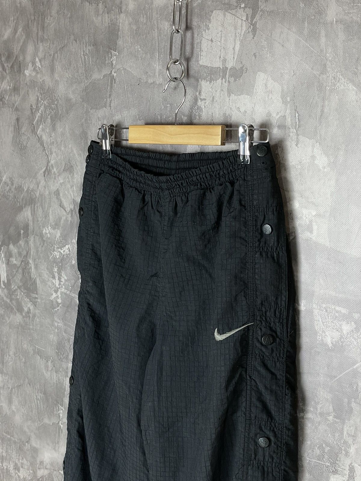 Nike × Vintage Vintage 90s Nike Snap Button Side Track Pants Size US 32 / EU 48 - 7 Thumbnail