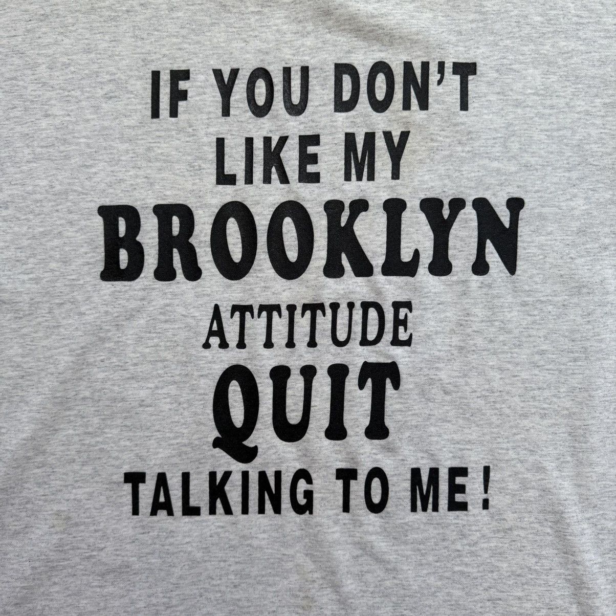 Jerzees Vintage 90s Brooklyn Attitude T-Shirt Size US XL / EU 56 / 4 - 4 Thumbnail