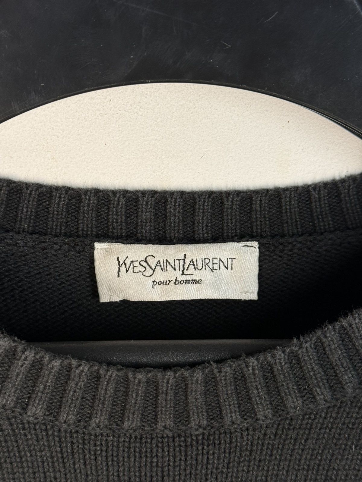 Yves Saint Laurent Black YSL Sweater Knit Vintage Yves Saint Laurent Sweatshirt Size US L / EU 52-54 / 3 - 6 Thumbnail