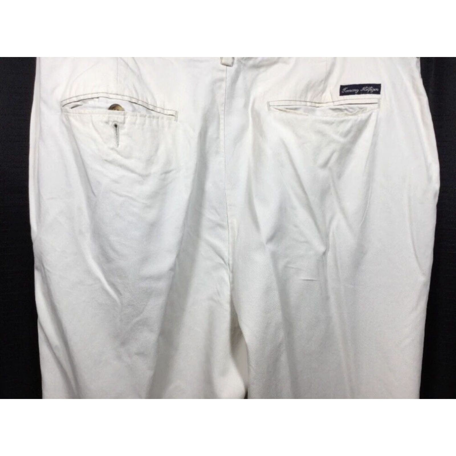 Tommy Hilfiger Tommy Hilfiger Pleated Dress Pants Mens 36x30 Beige Lyocell Blend Size US 36 / EU 52 - 4 Thumbnail