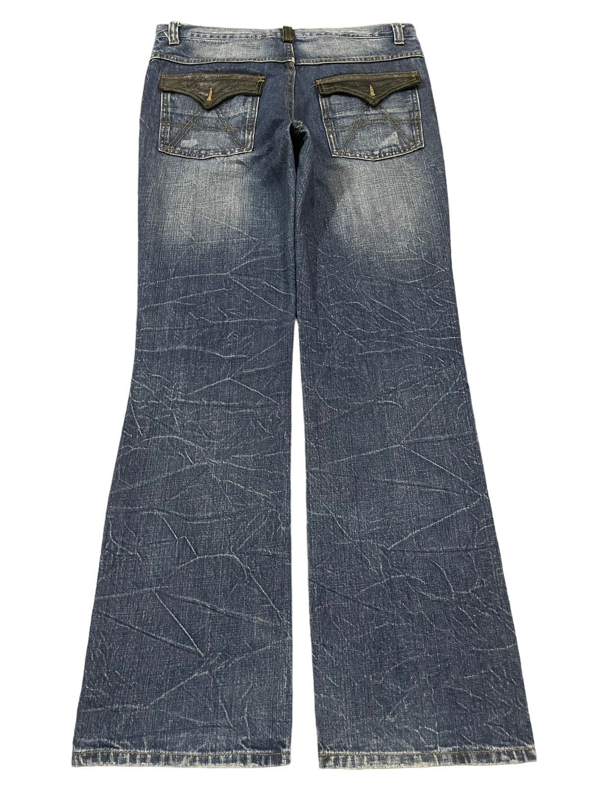 Hysteric Glamour Vintage Japanese Brand Blue Wash Style Distress Bootcut Jean Size US 33 - 2 Thumbnail