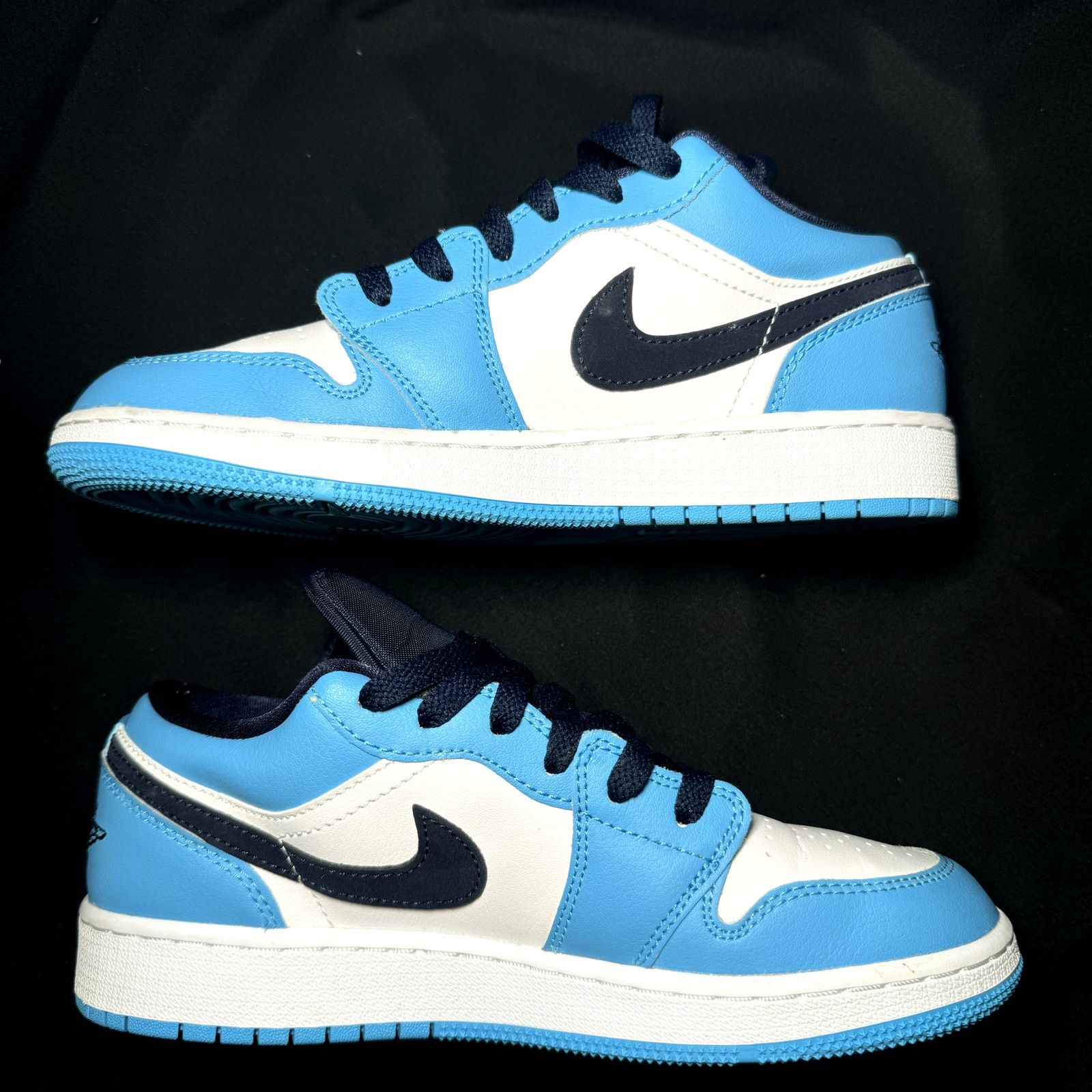 Jordan Brand × Nike Nike Air Jordan 1 Low GS UNC Men's Shoes - Size 5 Size US 5 / EU 37 - 2 Thumbnail