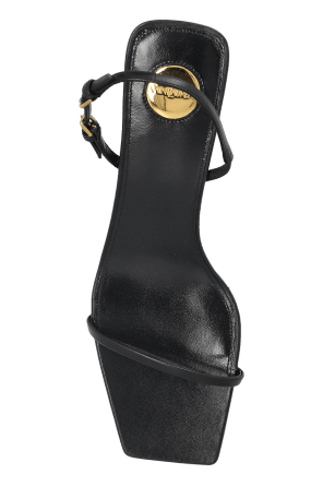 Saint Laurent Paris o1tr1nto0426 819151 Jaspe Sandals in Smooth Leather in Black Size US 11 / IT 41 - 6 Thumbnail