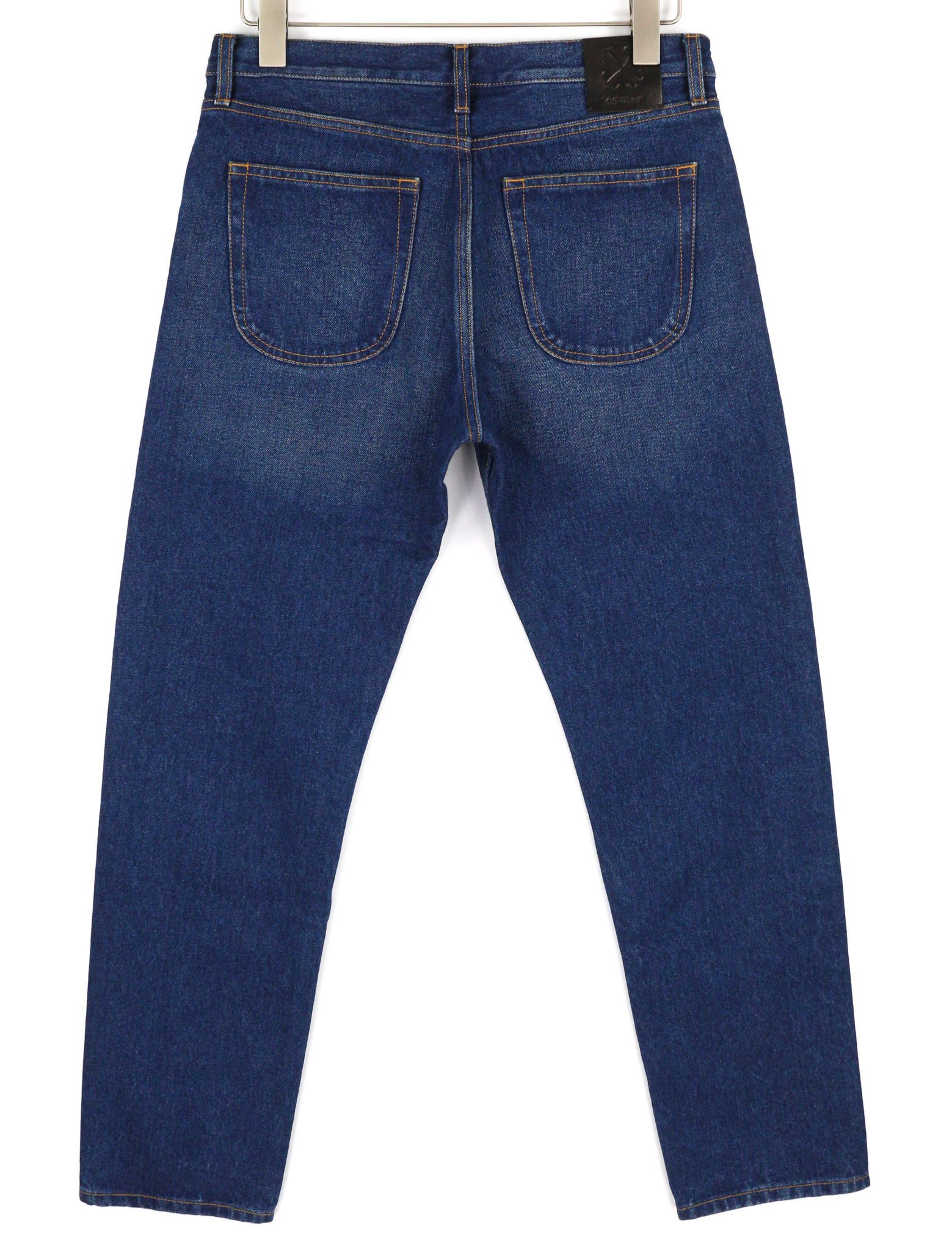 Off-White ARR TAPERED W31 Dark Blue Washed Denim Pockets 81652 Size US 31 - 2 Thumbnail