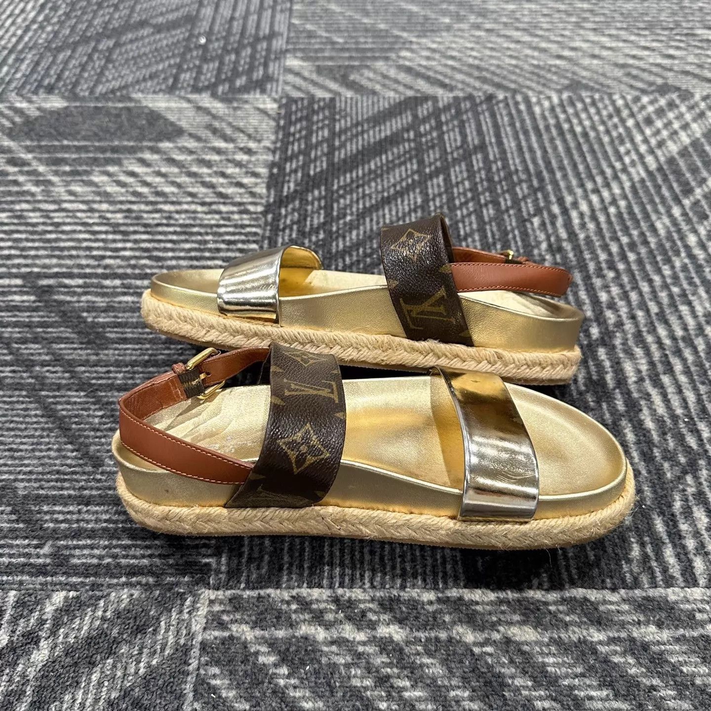 Louis Vuitton LV Monogram Strappy Sandals 36 99 New Size US 5.5 / IT 35.5 - 5 Thumbnail