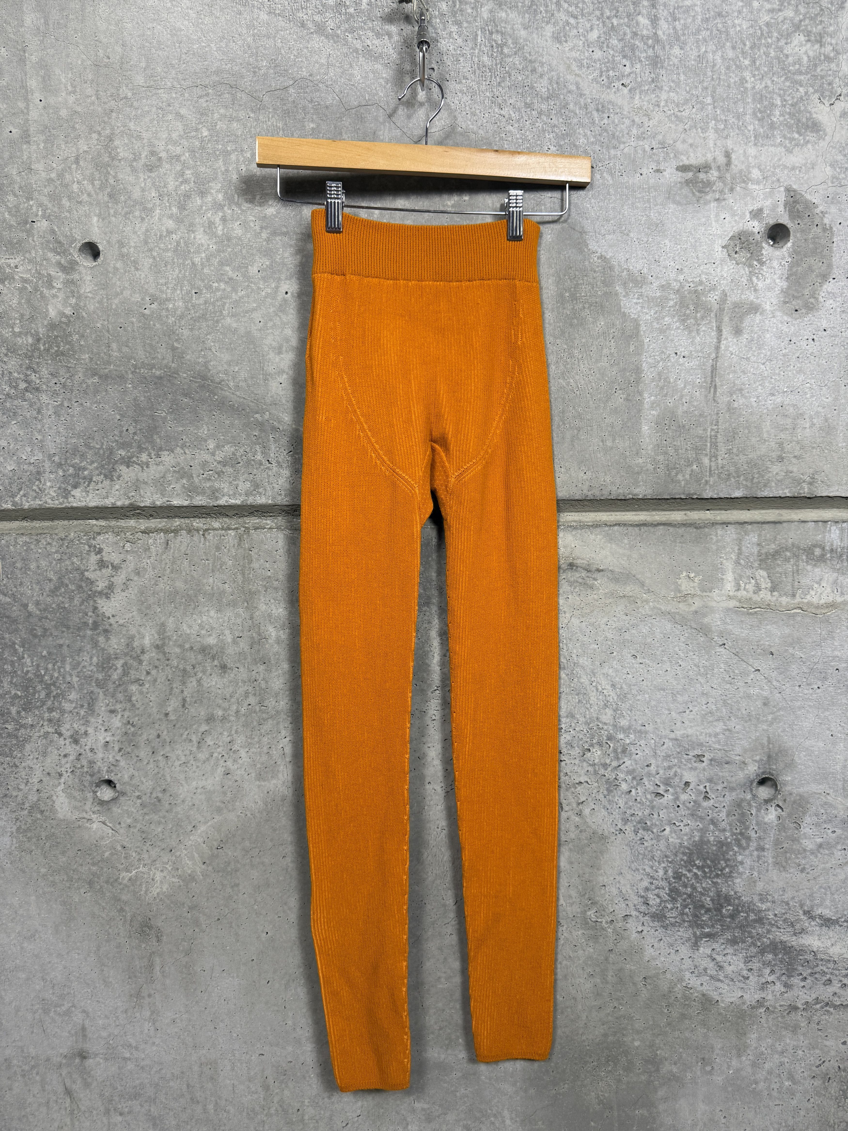 Jacquemus Jacquemus Small Orange Ribbed Leggings Size 26" / US 2 / IT 38 - 2 Thumbnail