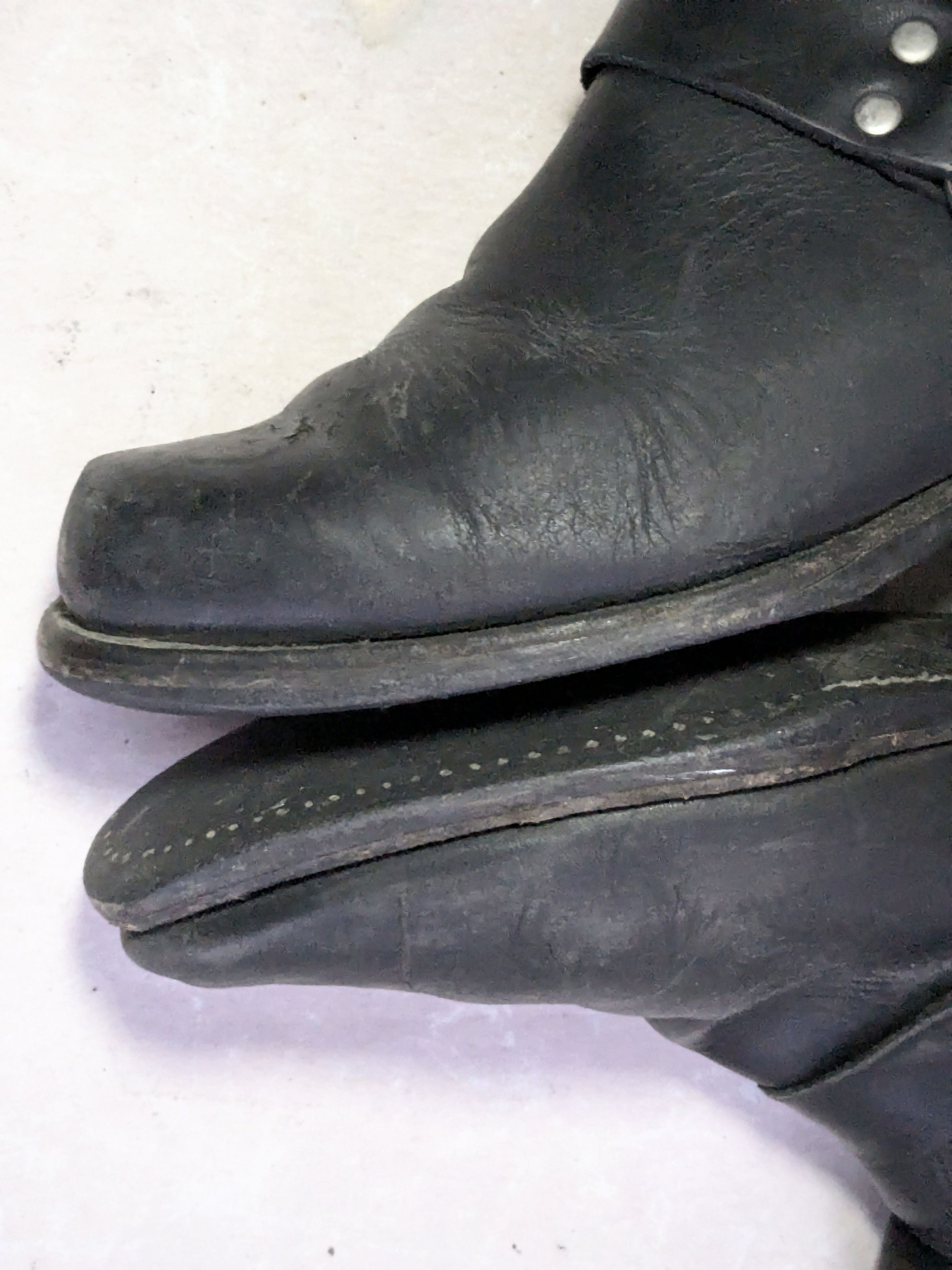 Frye Frye Harness Boots Black 10.5 M Leather Buckle Strap Size US 10.5 / EU 43-44 - 8 Thumbnail