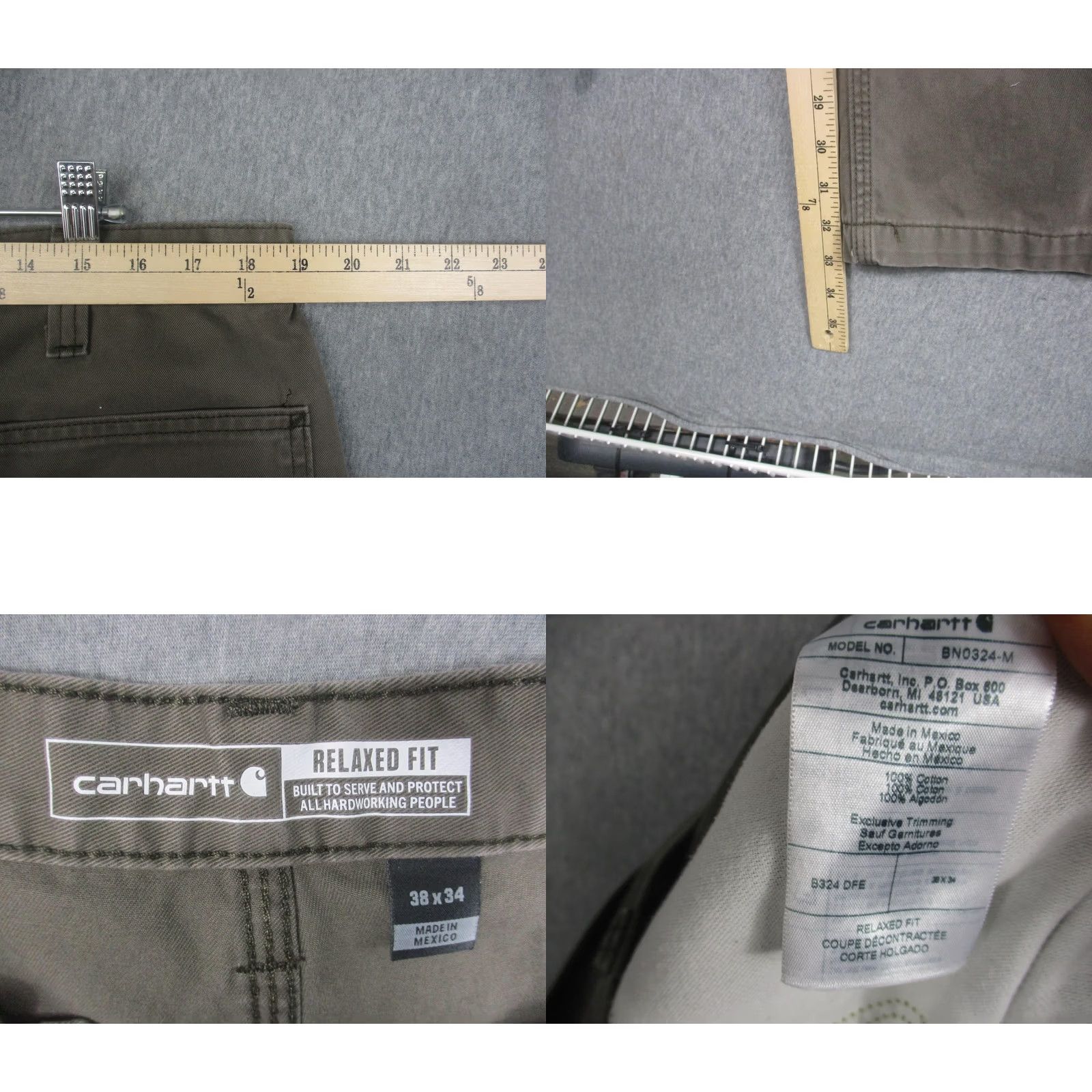 Carhartt Carhartt Pants Mens 38x34 Brown Relaxed Fit Carpenter Canvas Workwear Utility Size US 38 / EU 54 - 8 Thumbnail
