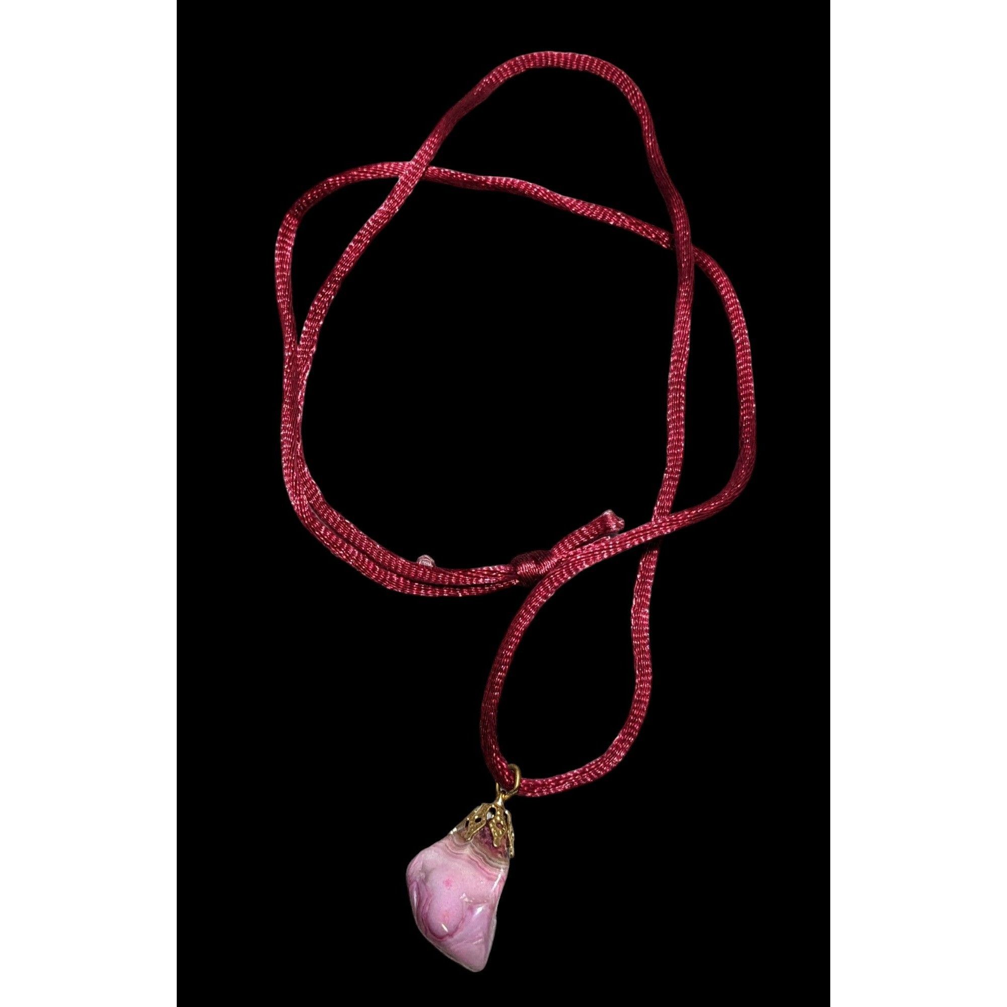 Other Dyed Pink Natural Agate Pendant Necklace Size ONE SIZE - 1 Thumbnail