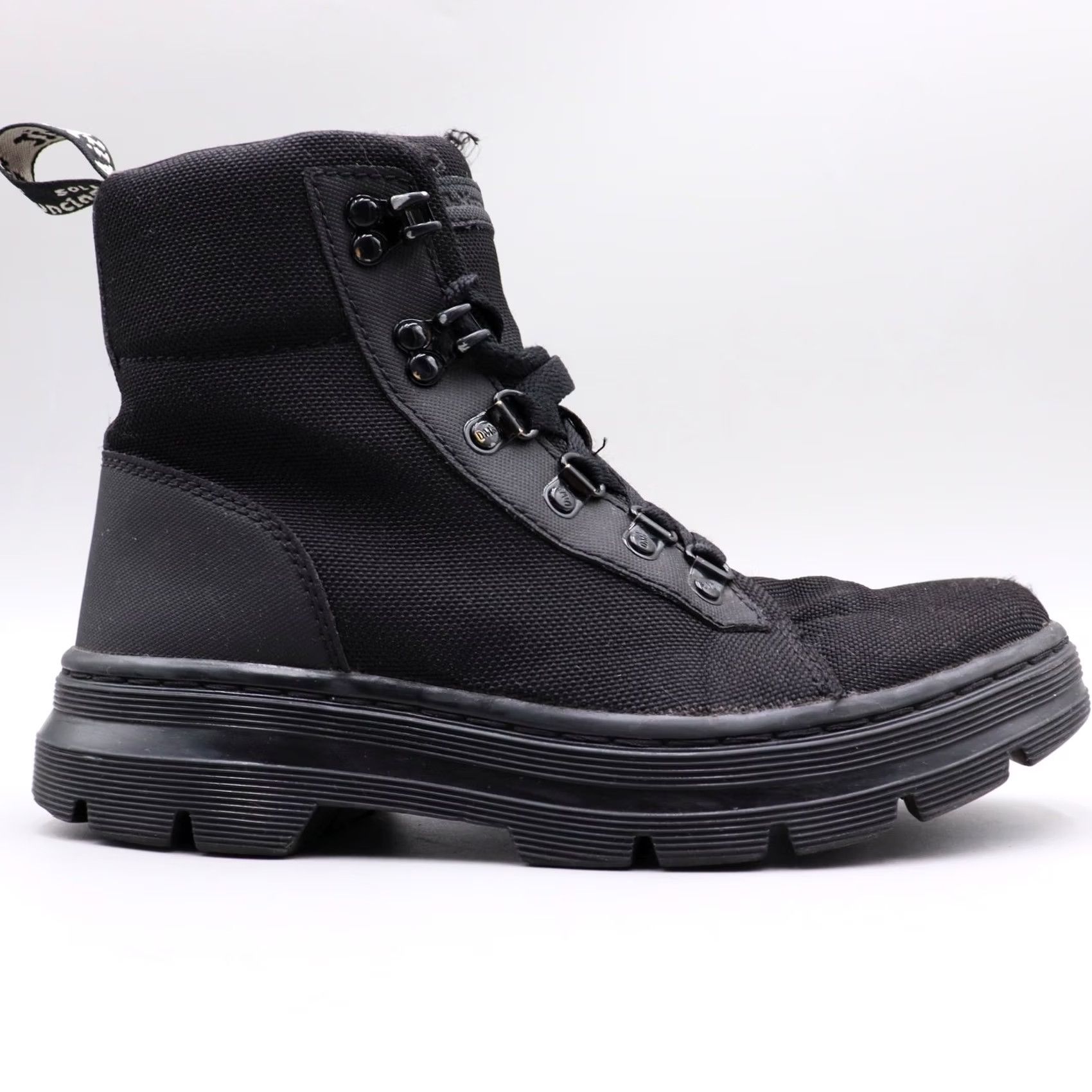 Dr. Martens Dr. Martens Boots Womens Size US 7 Black Canvas Lace Up Combat Casual Combs Size US 8 / IT 38 - 2 Thumbnail
