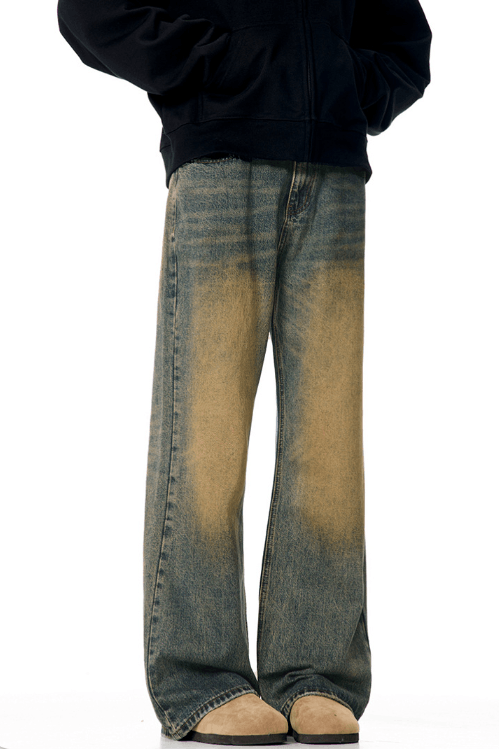 Japanese Brand × Jean America street straight loose retro wideleg distressed jeans Size US 34 / EU 50 - 2 Thumbnail