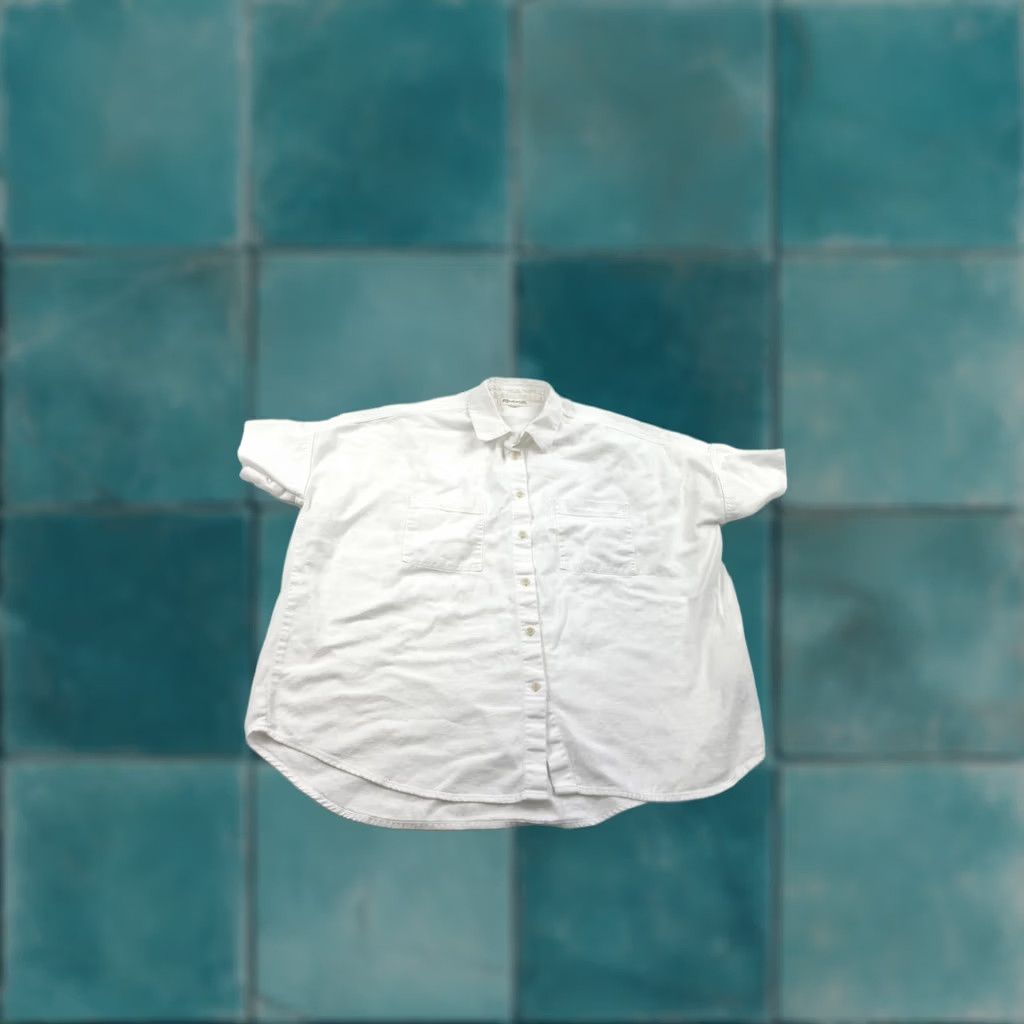 Madewell VINTAGE Madewell Shirt Womens Medium Button-Up Short Sleeve Casual Pockets Workwear Size M / US 6-8 / IT 42-44 - 1 Thumbnail