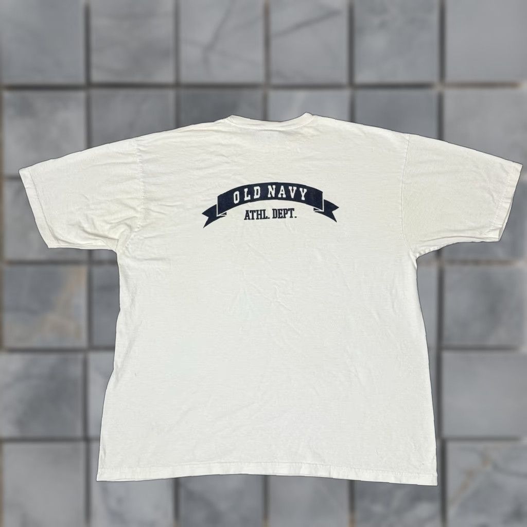 Old Navy VINTAGE Old Navy T Shirt Adult L White Logo USA Made Graphic Mens Shirt Size US L / EU 52-54 / 3 - 1 Thumbnail