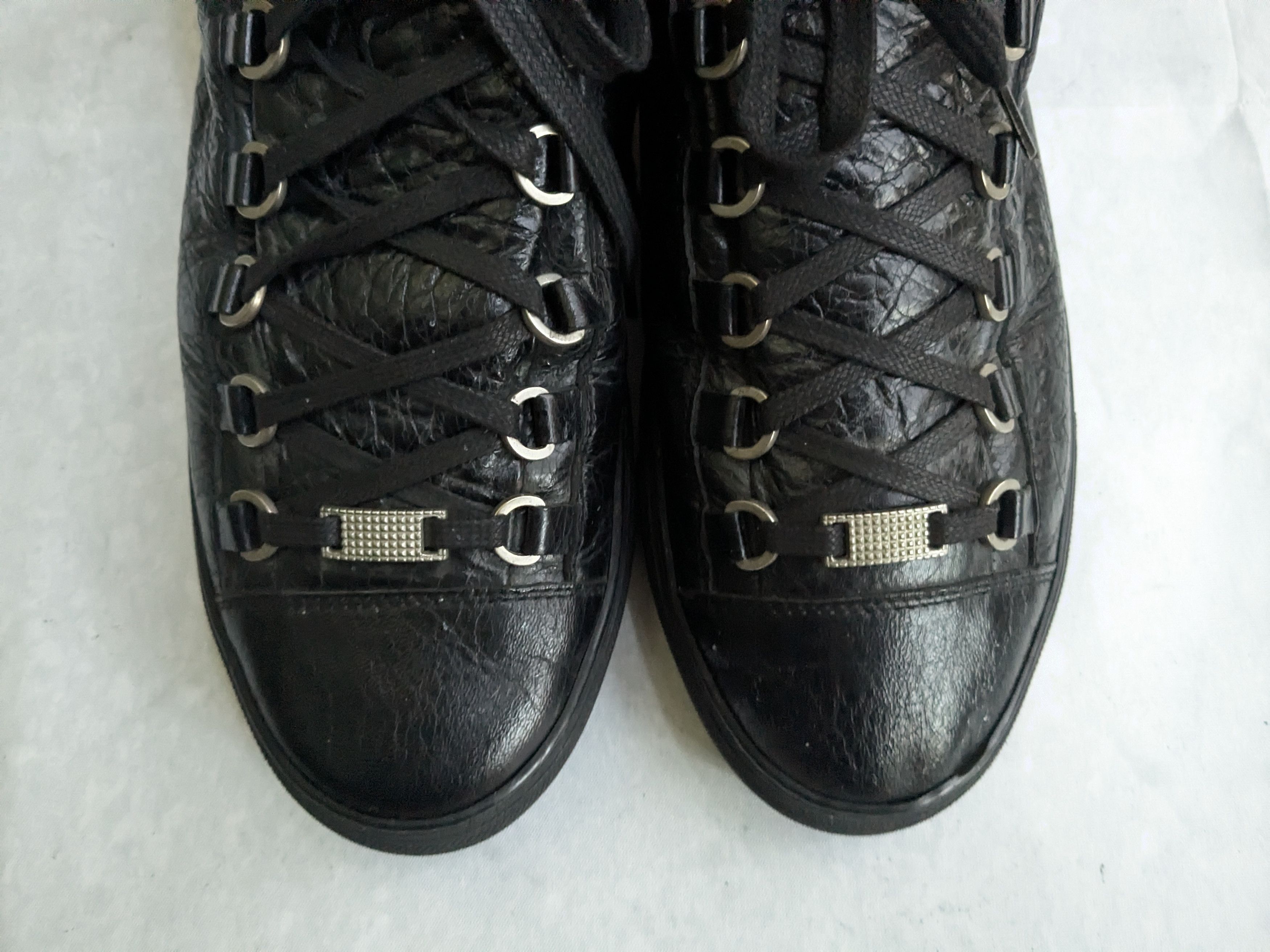 Balenciaga Balenciaga Arena Black 9 High Tops Leather Sneakers Size US 9 / EU 42 - 3 Thumbnail