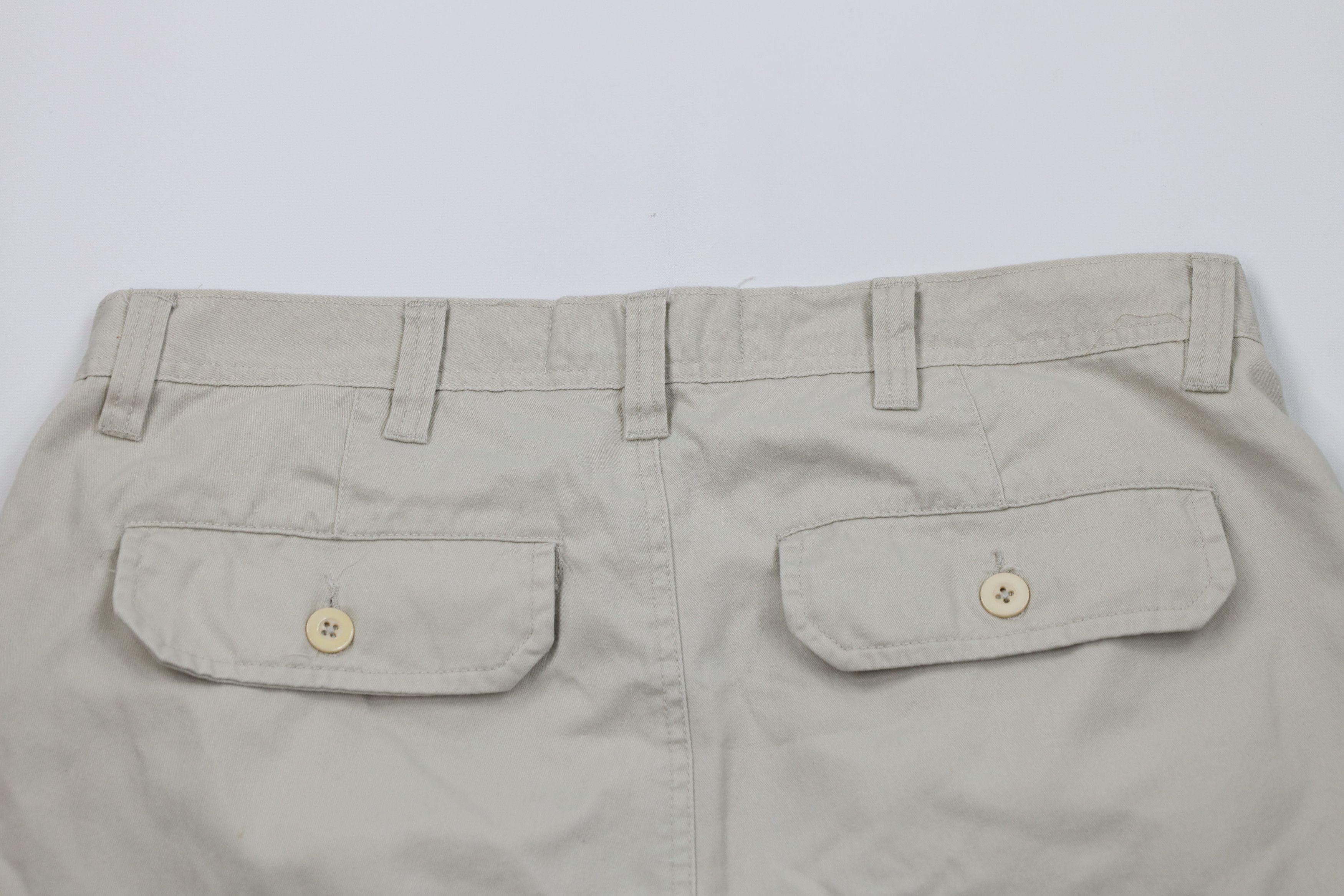 Vintage Vintage 90s Y2K Streetwear Loose Fit Cargo Shorts Beige Size US 36 / EU 52 - 9 Thumbnail