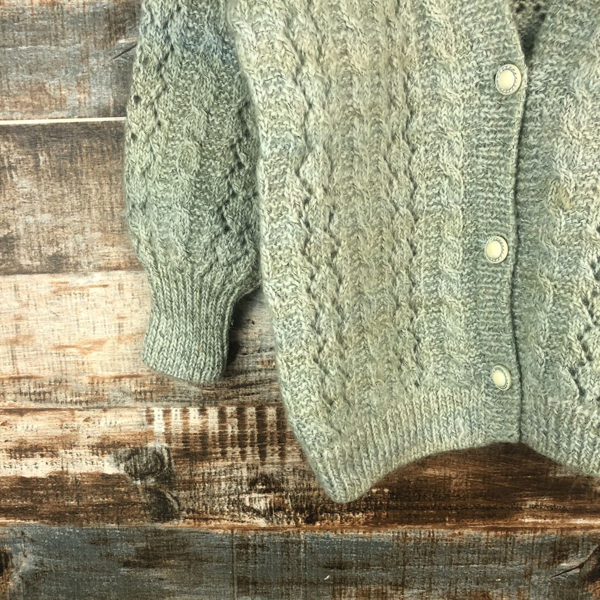 Japanese Brand Japan cardigan vintage faded Green Knitwear #A2282 Size S / US 4 / IT 40 - 7 Thumbnail