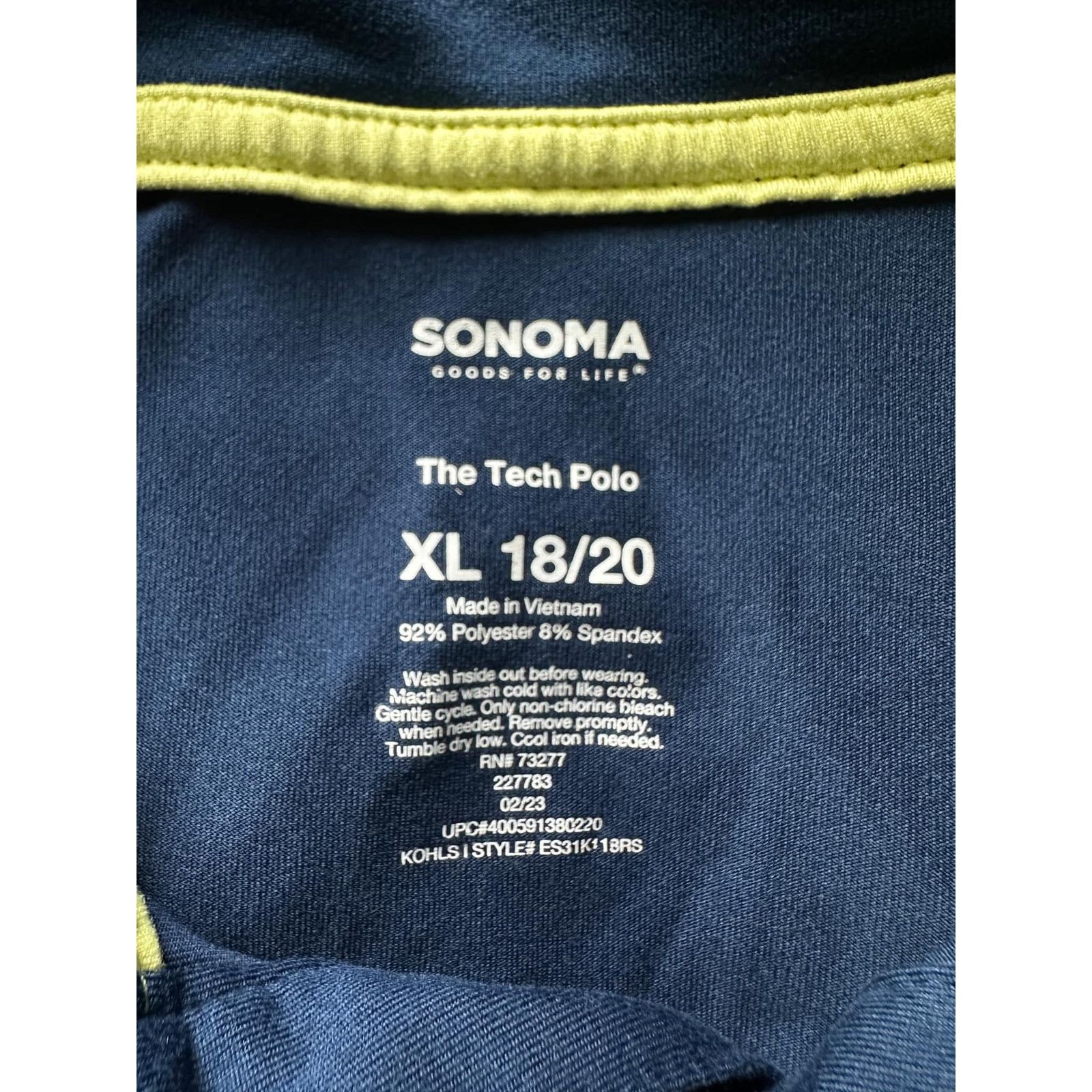 Other Sonoma Goods for Life Polo Set Navy / Gray Mens XL (18-20) Size US XL / EU 56 / 4 - 7 Thumbnail