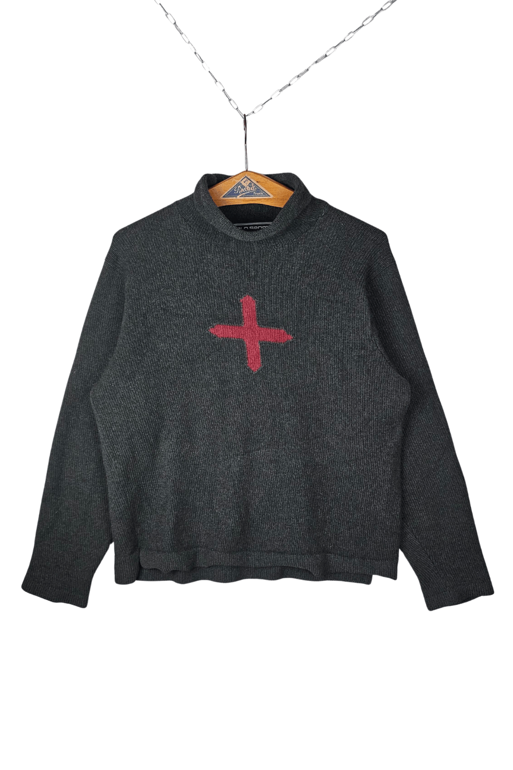 Polo Ralph Lauren FW96 Polo Sport “Rescue” Lambswool Mock-Neck Knit - HK Size US XL / EU 56 / 4 - 10 Thumbnail