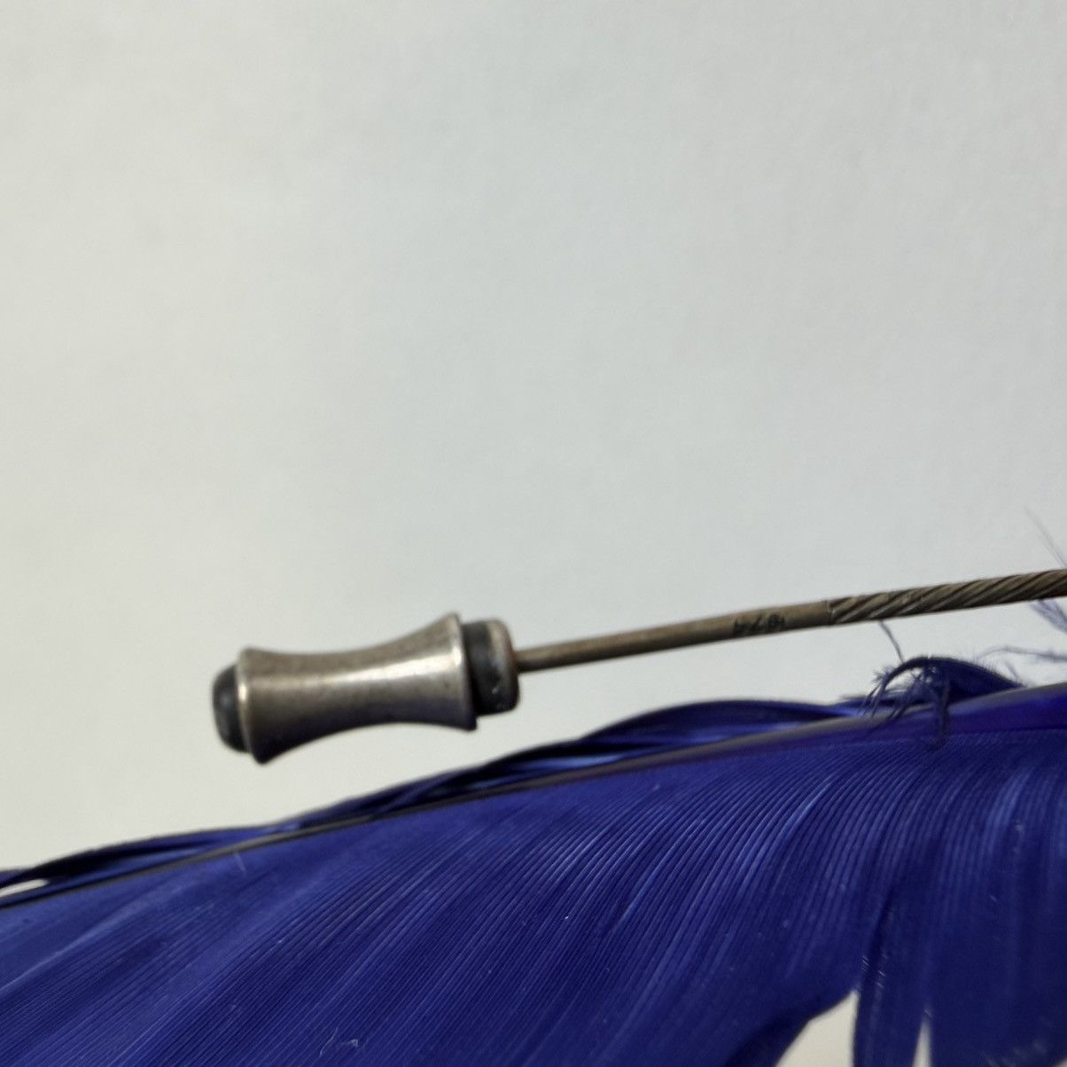 Ann Demeulemeester ‘Blue Feather’ Silver Pin Brooch Size ONE SIZE - 10 Thumbnail