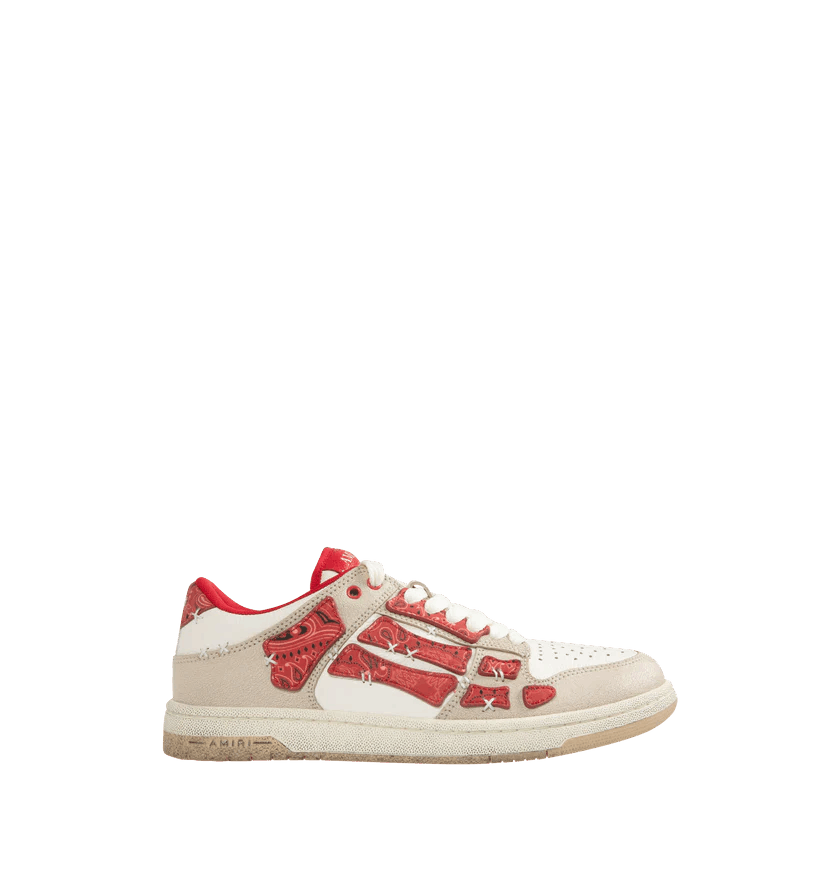 Amiri o1h1sh11225 Bandana Skel Top Low Sneaker in Red Size US 13 / EU 46 - 1 Thumbnail