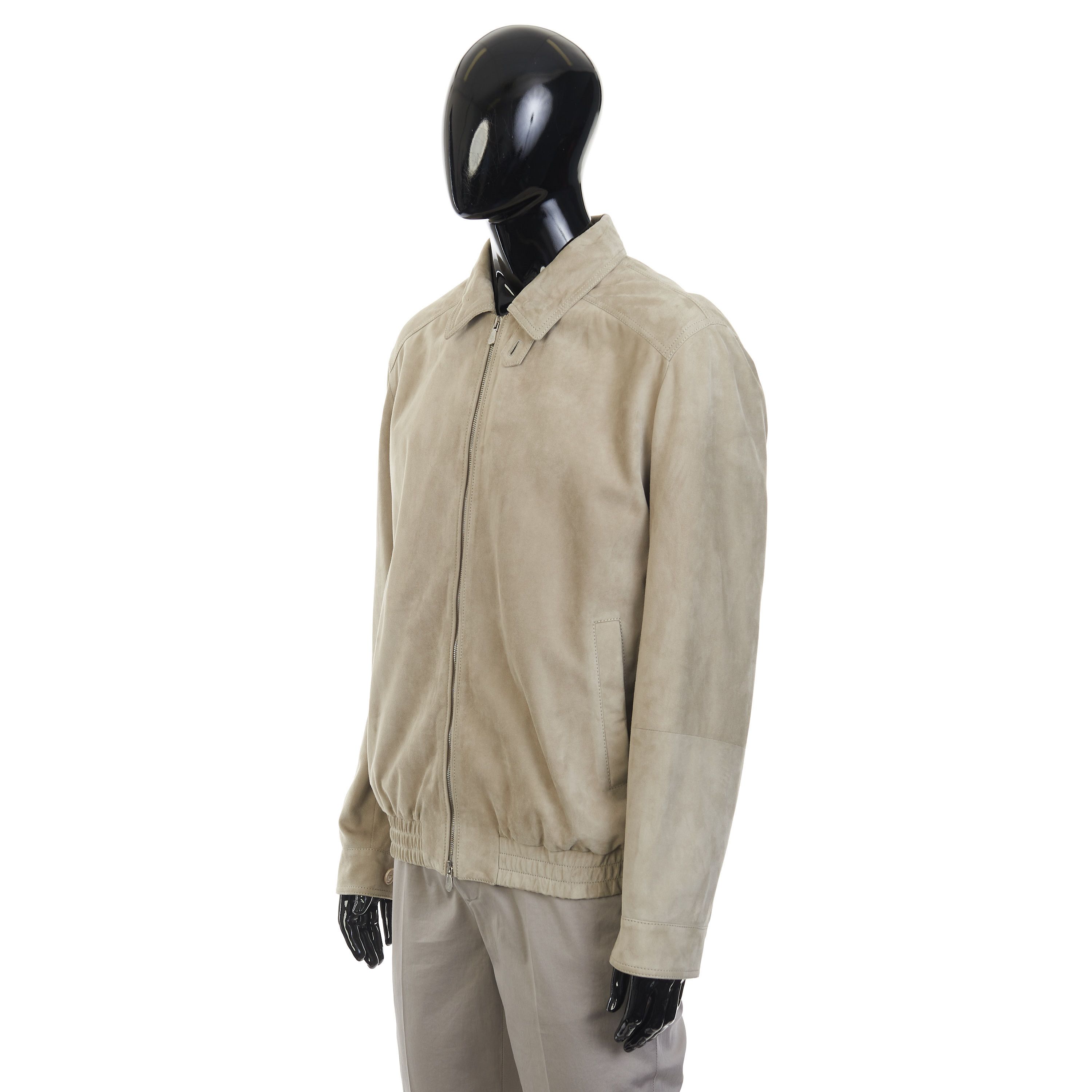 Brunello Cucinelli Khaki Velvety Suede Jacket Size US M / EU 48-50 / 2 - 2 Thumbnail
