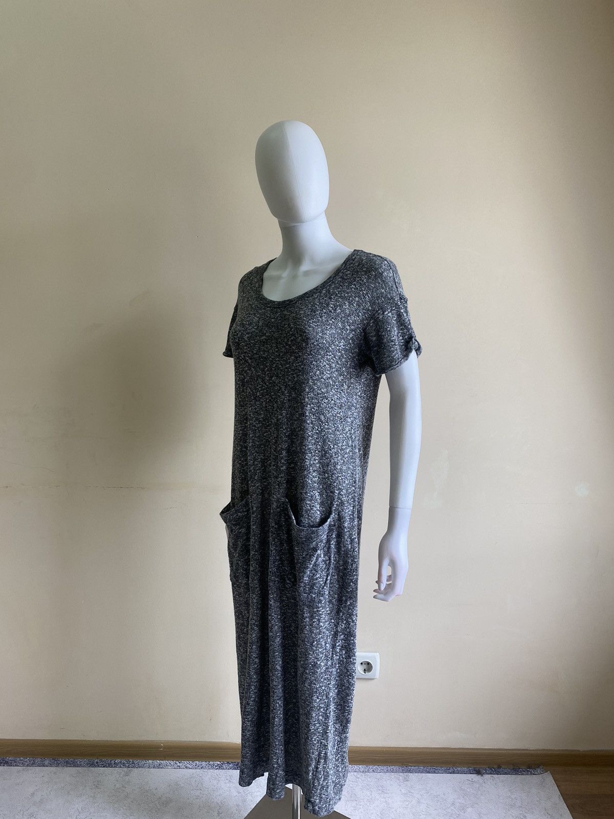 Other TOAST Womens Grey Marl Short Sleeve Midi Dress Size 10 Size L / US 10 / IT 46 - 6 Thumbnail