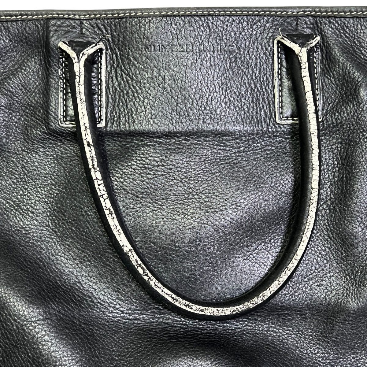 Number (N)ine NUMBER (N)INE 2000's Archive Leather Expandable Tote Bag Size ONE SIZE - 4 Thumbnail